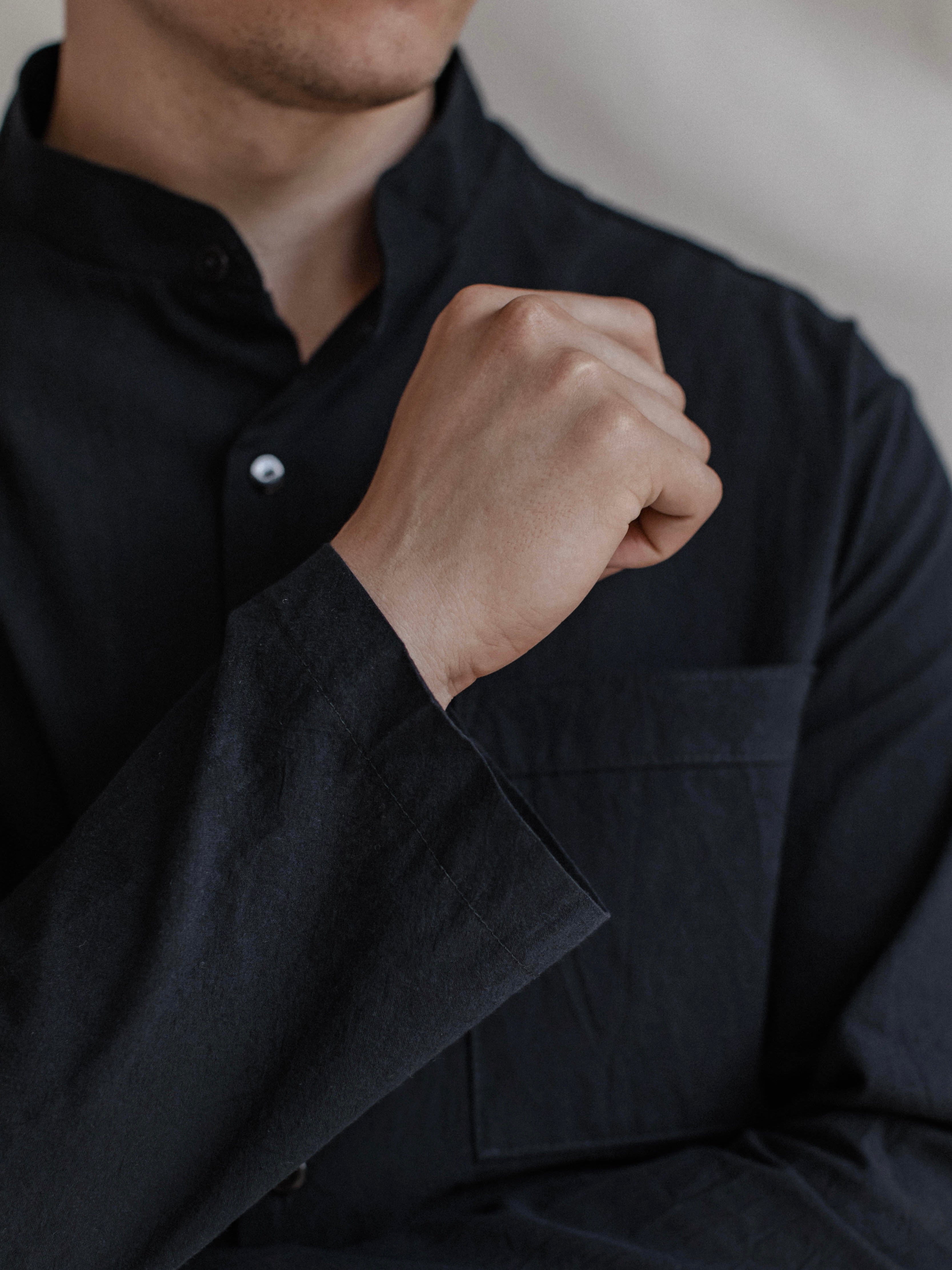 Men's shirt made of boiled cotton Leglo Black