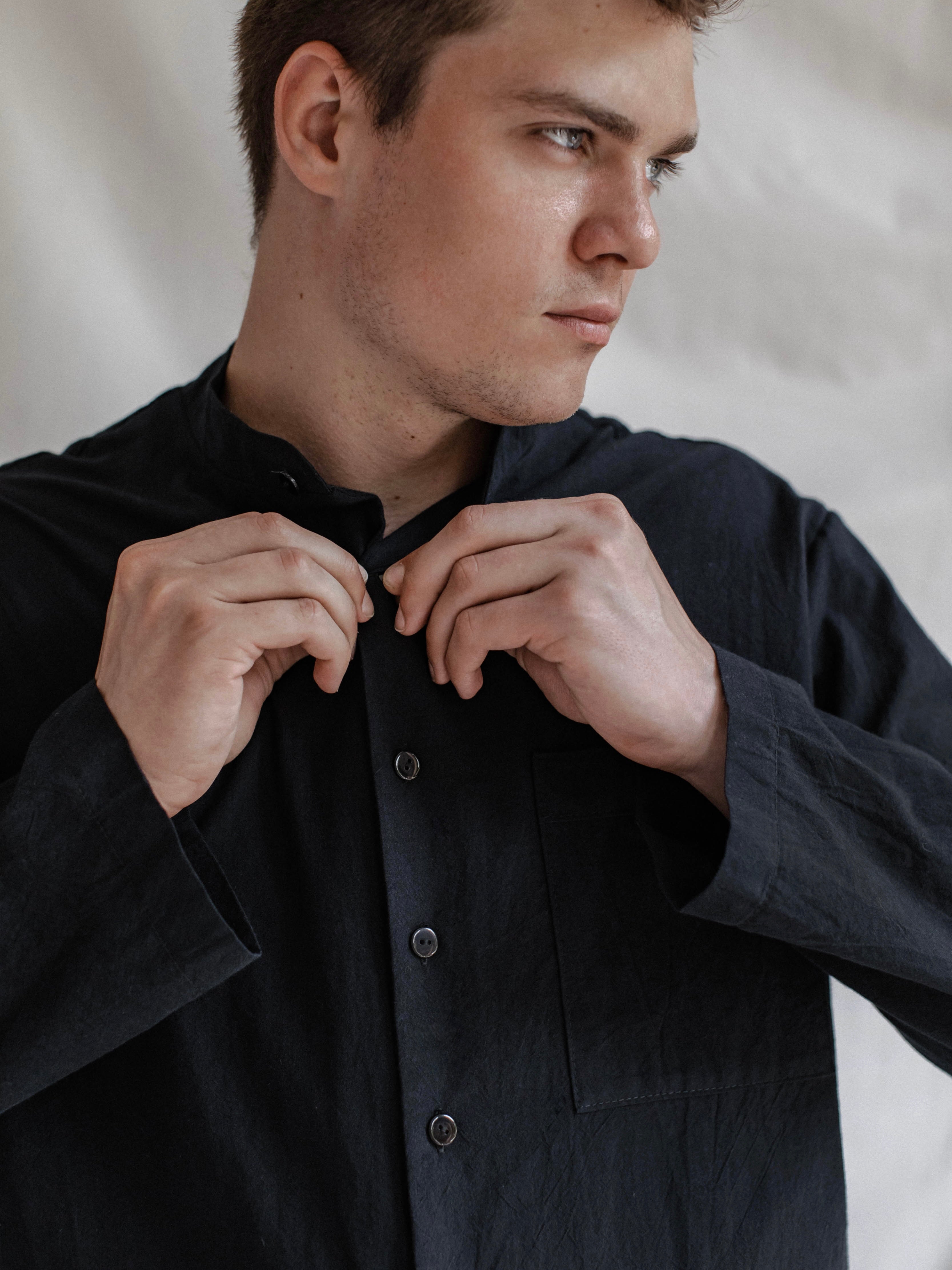 Men's shirt made of boiled cotton Leglo Black