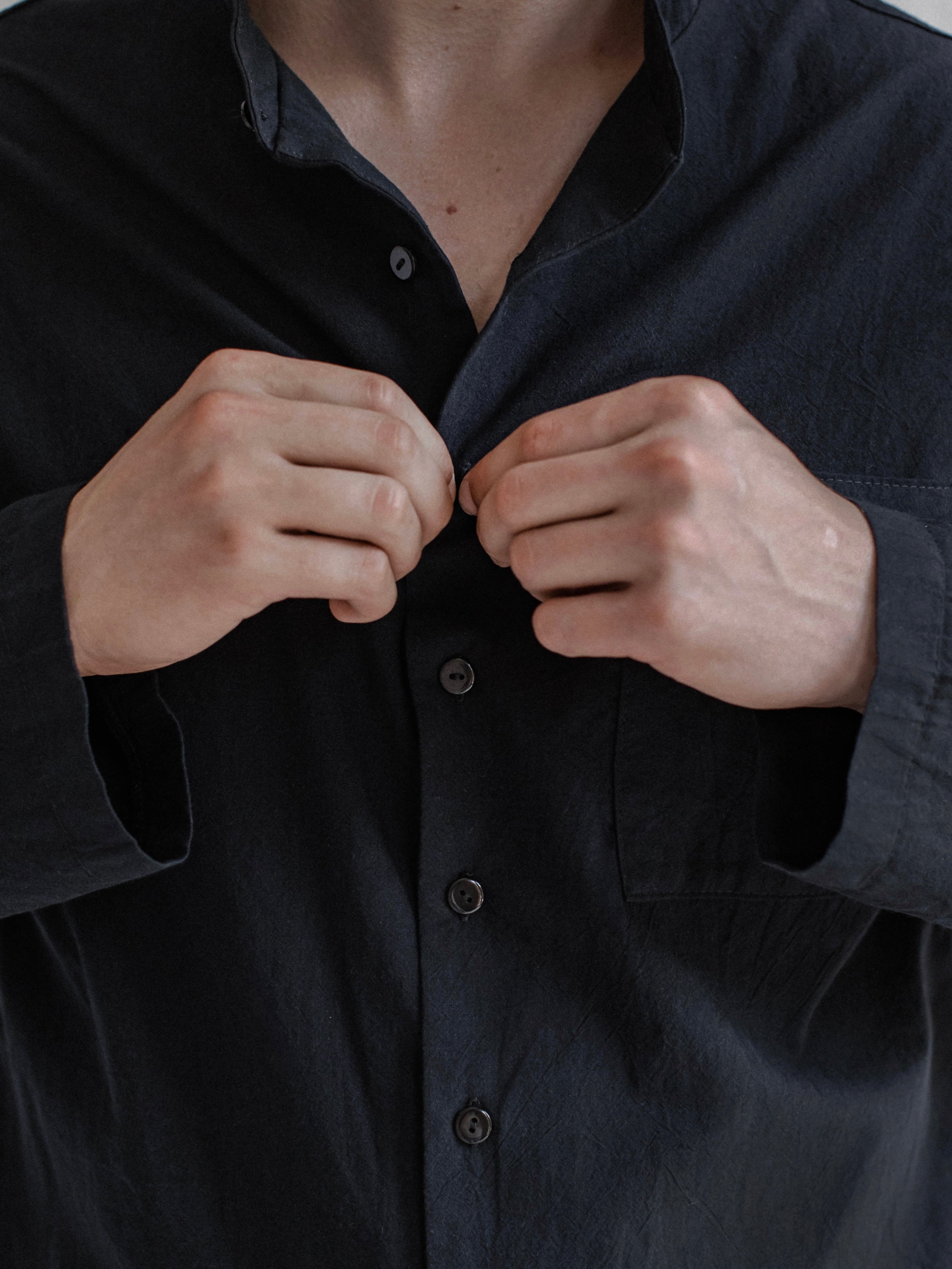 Men's shirt made of boiled cotton Leglo Black