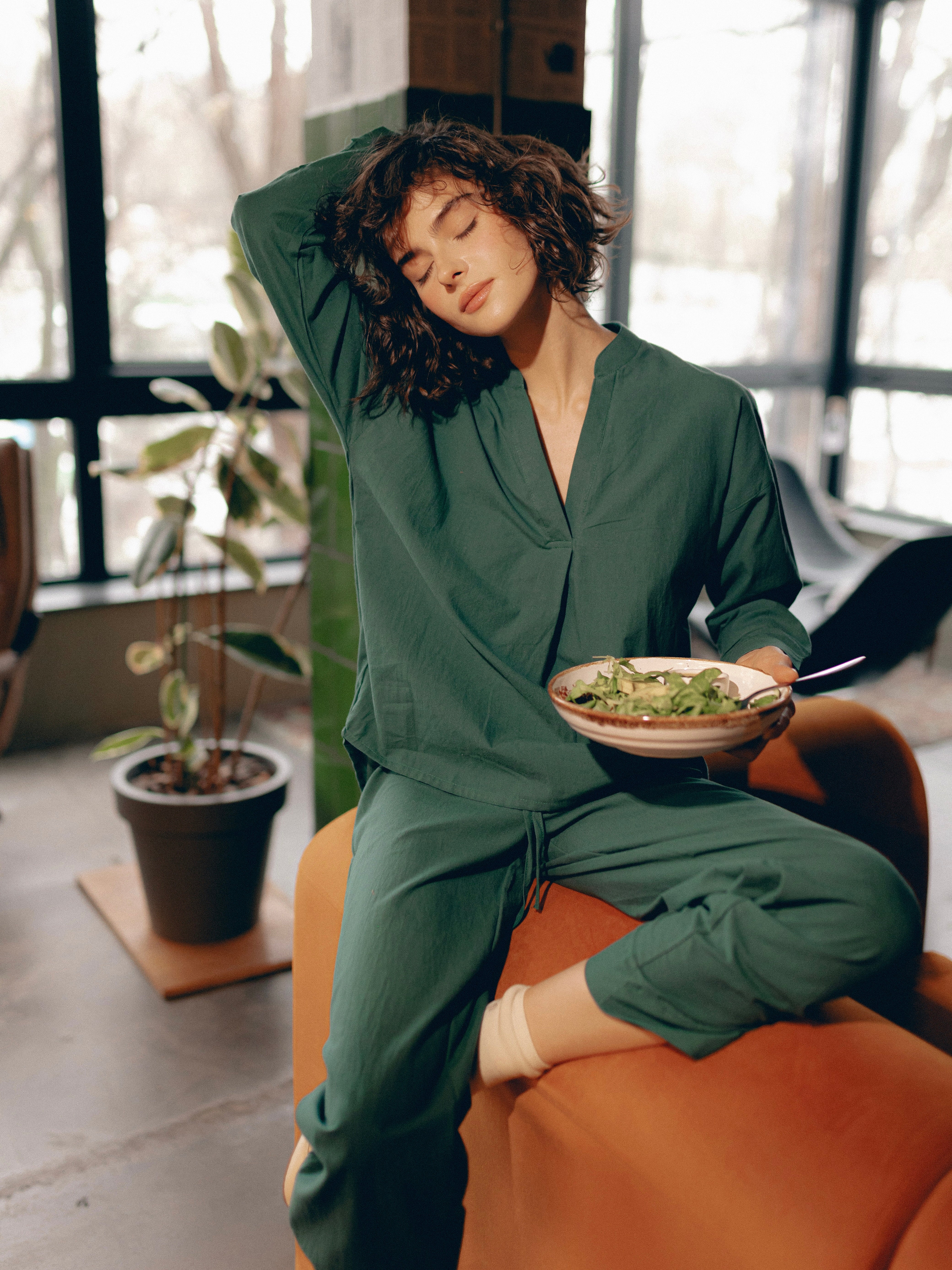 Піжама жіноча з вареної бавовни Smaragd