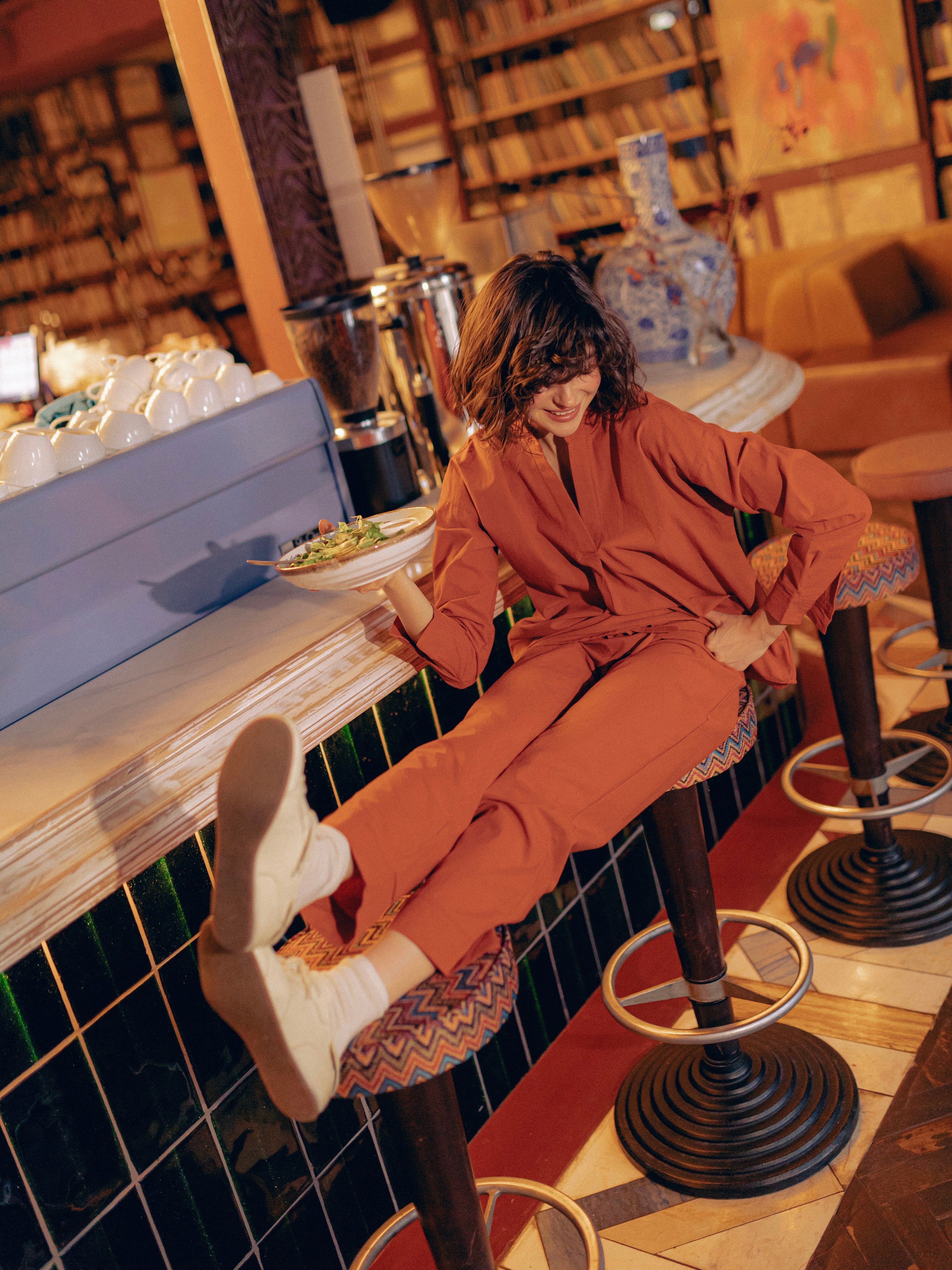 Pijama femenina de algodón hervido Terra