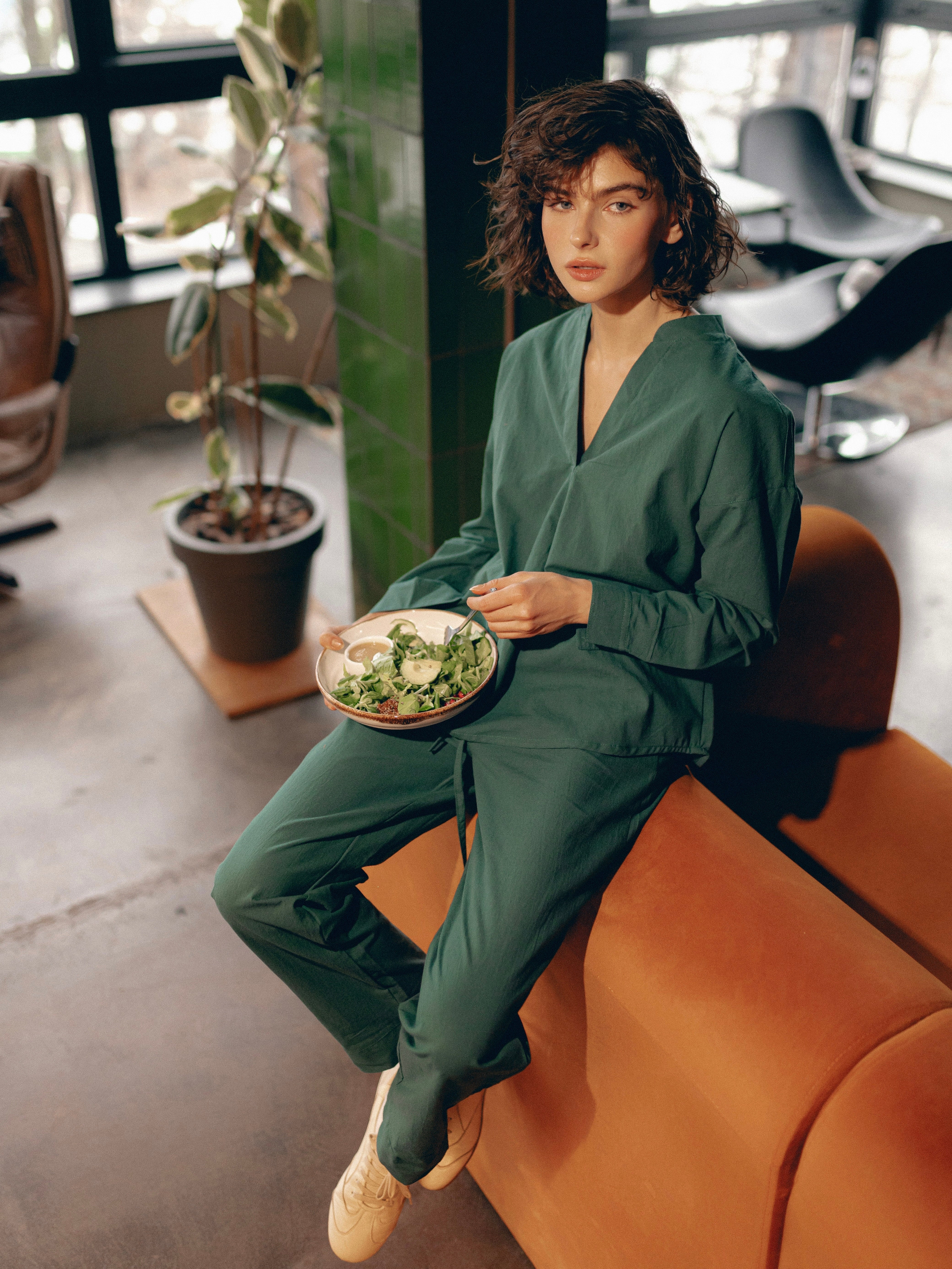 Піжама жіноча з вареної бавовни Smaragd