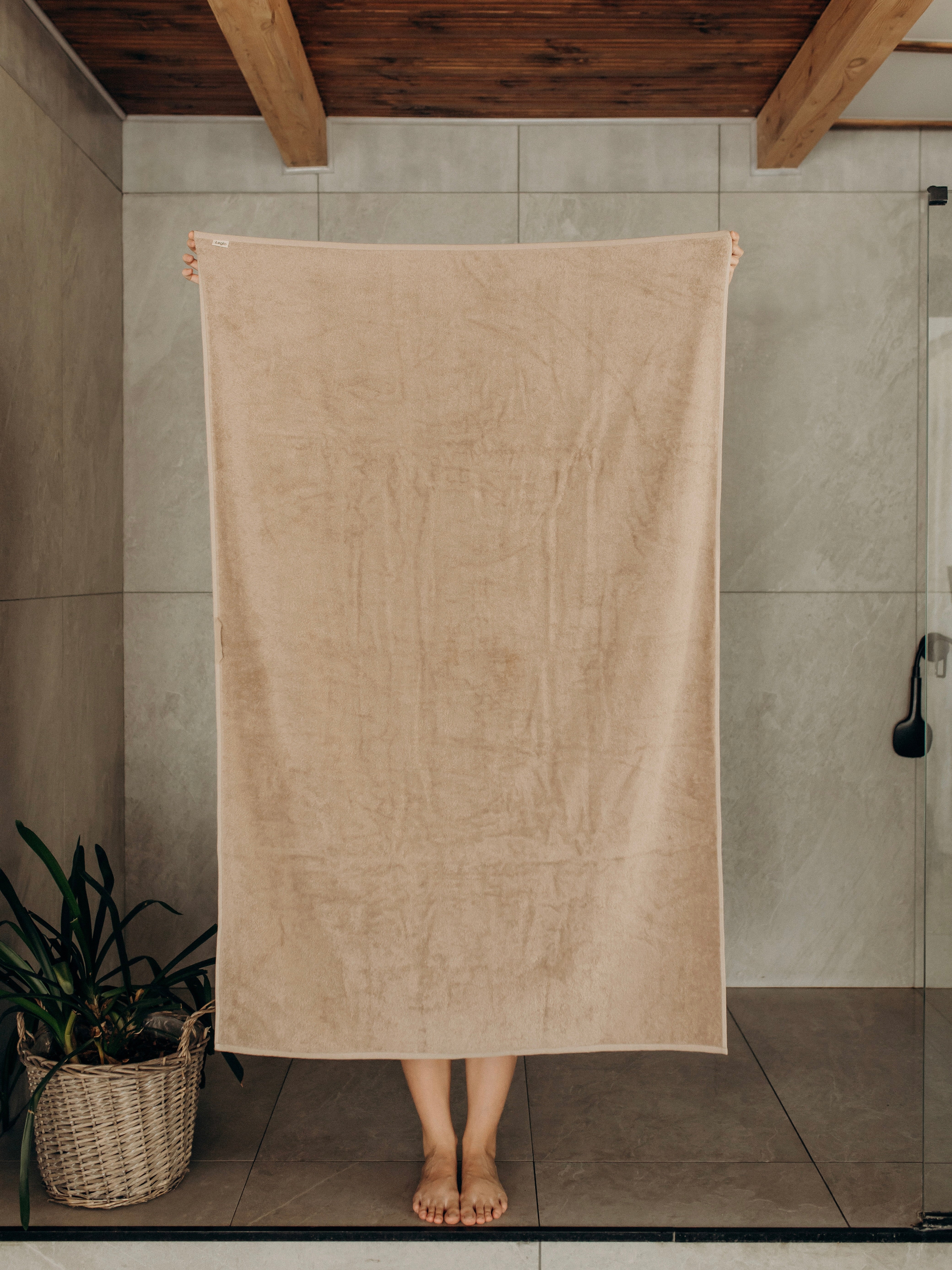 Bath towel Leglo Almond