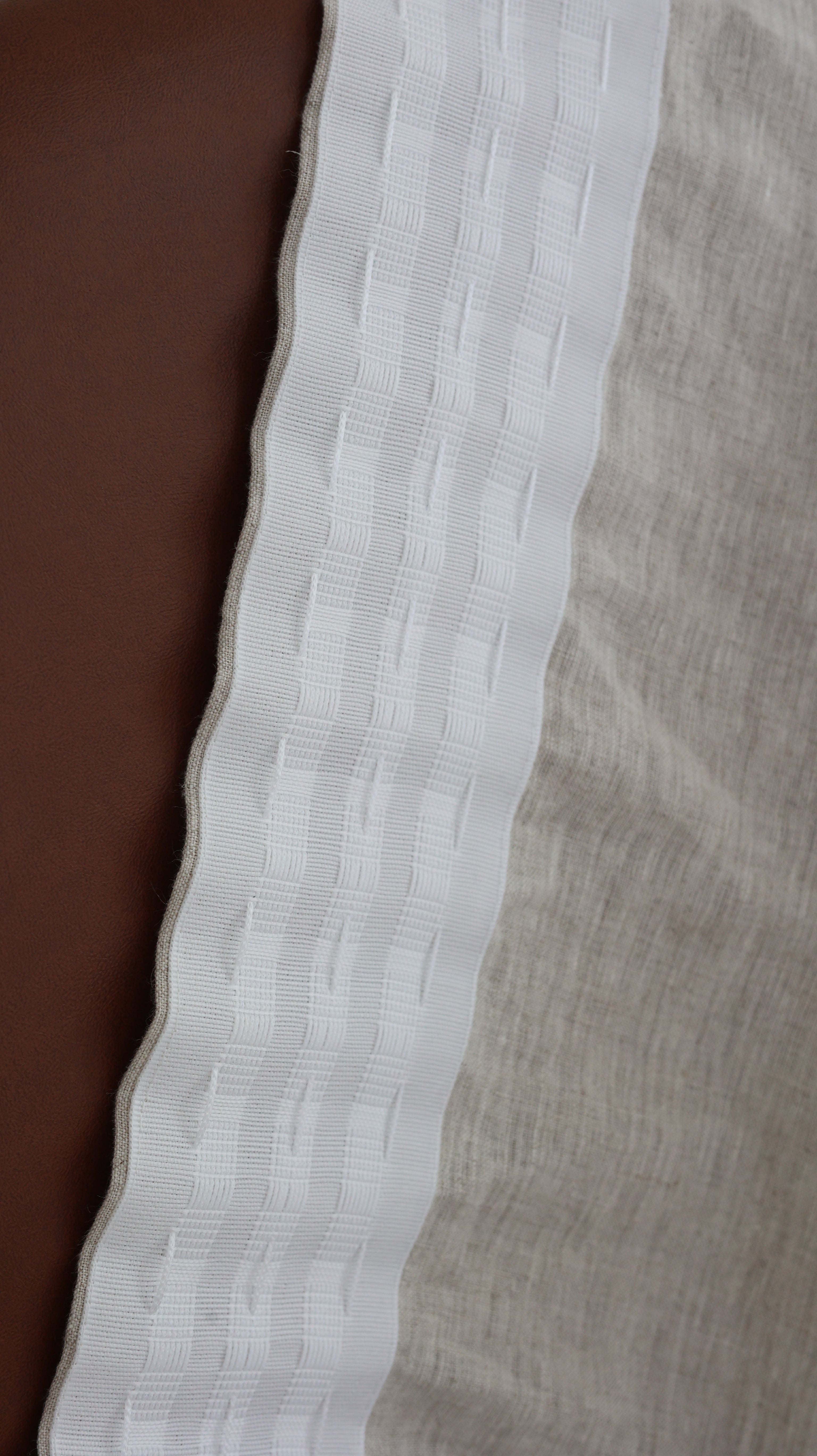 Cortina de lino lavado Leglo Ivory