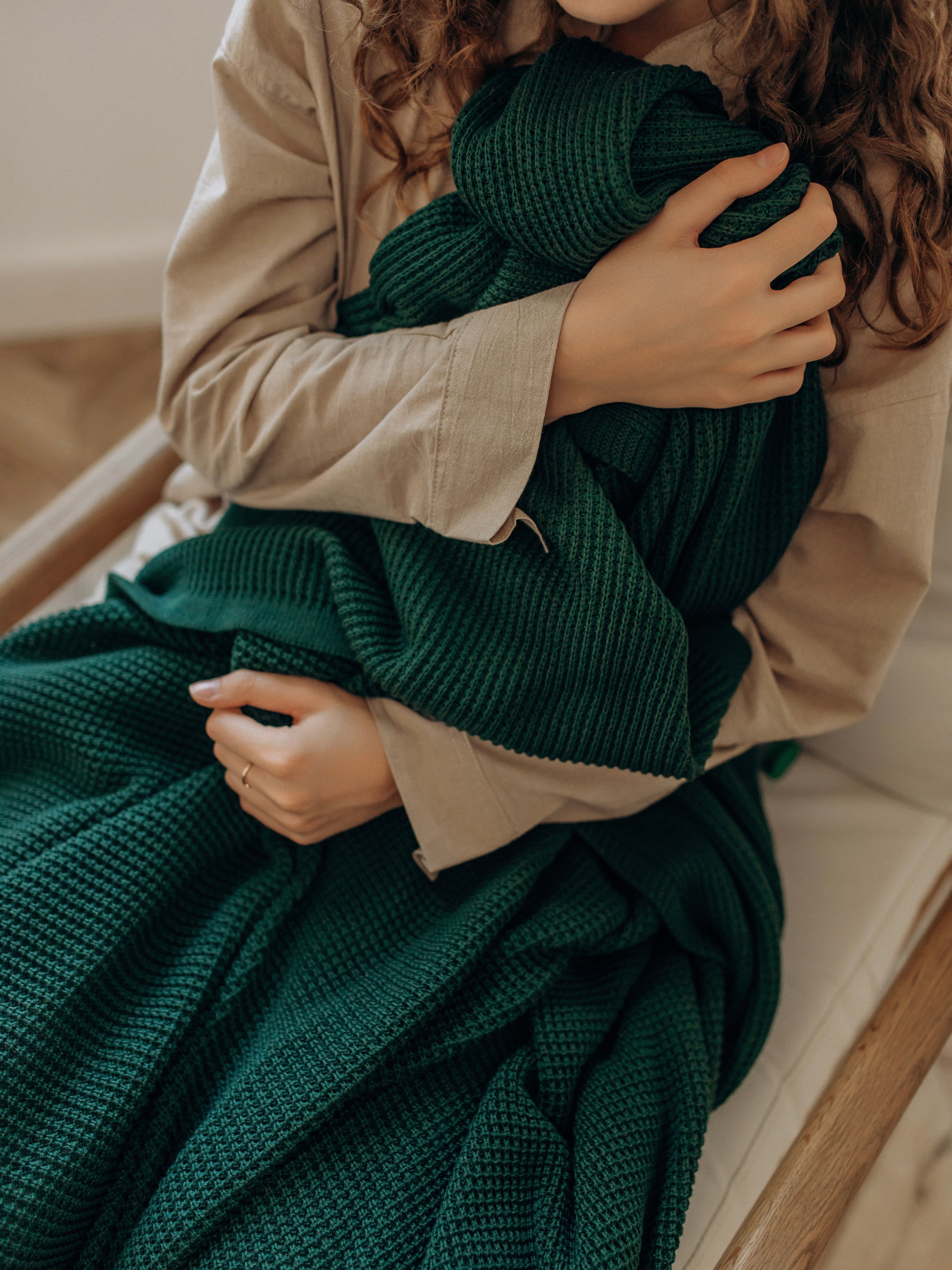 Cotton blanket Leglo Smaragd