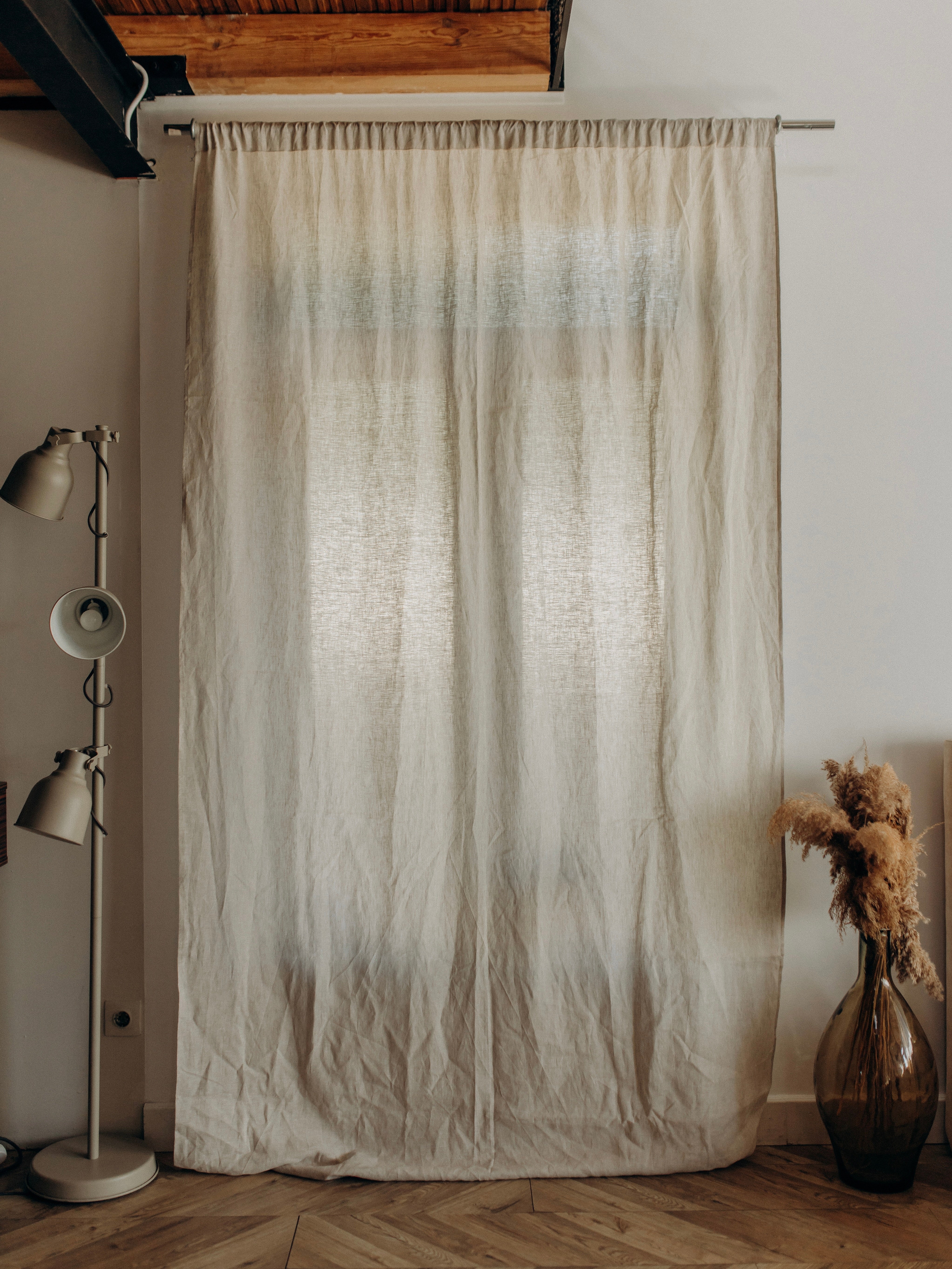 Cortina de linho cozido Leglo Ivory