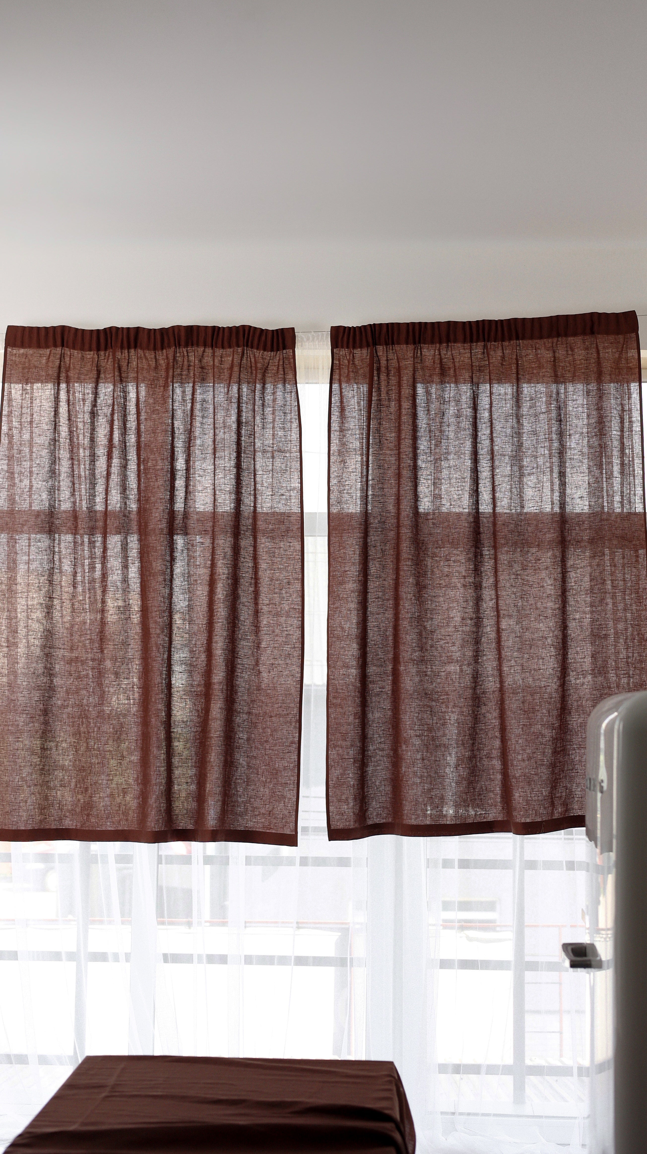 Cortina de lino lavado Leglo Wine