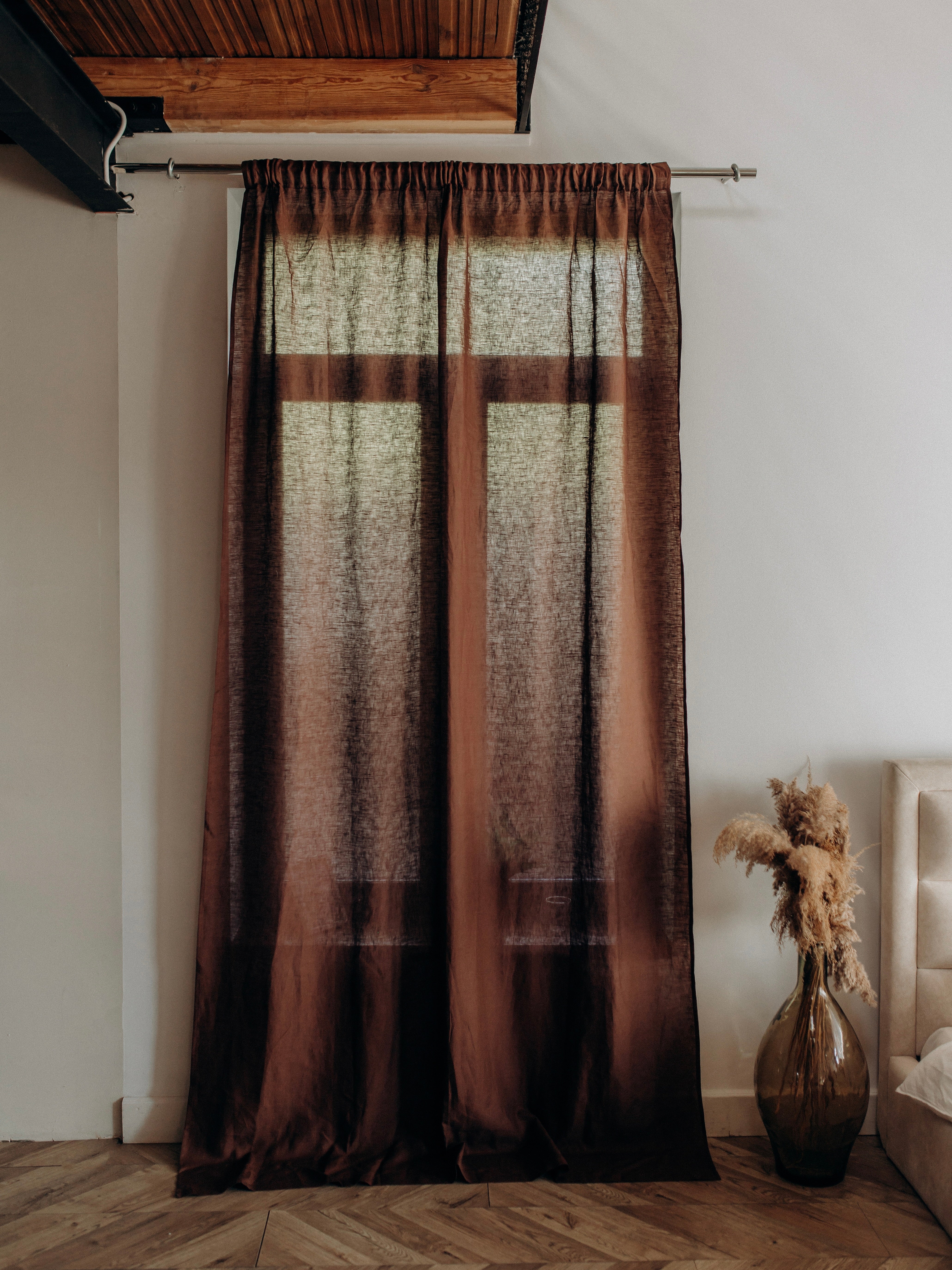 Cortina de lino lavado Leglo Wine