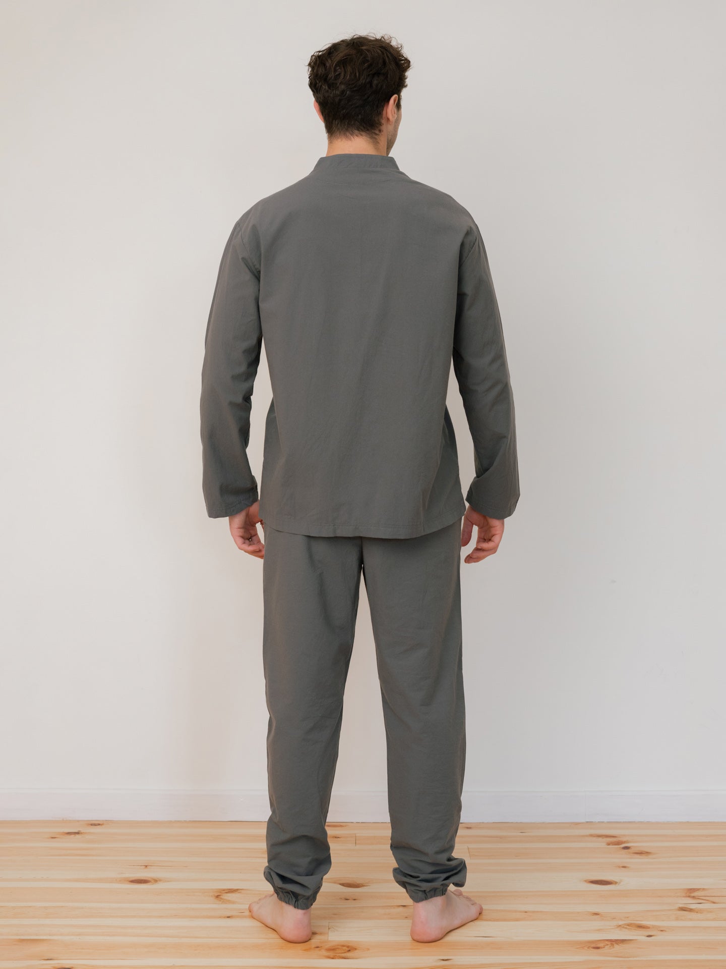 Pijama masculina de algodón peinado Slate