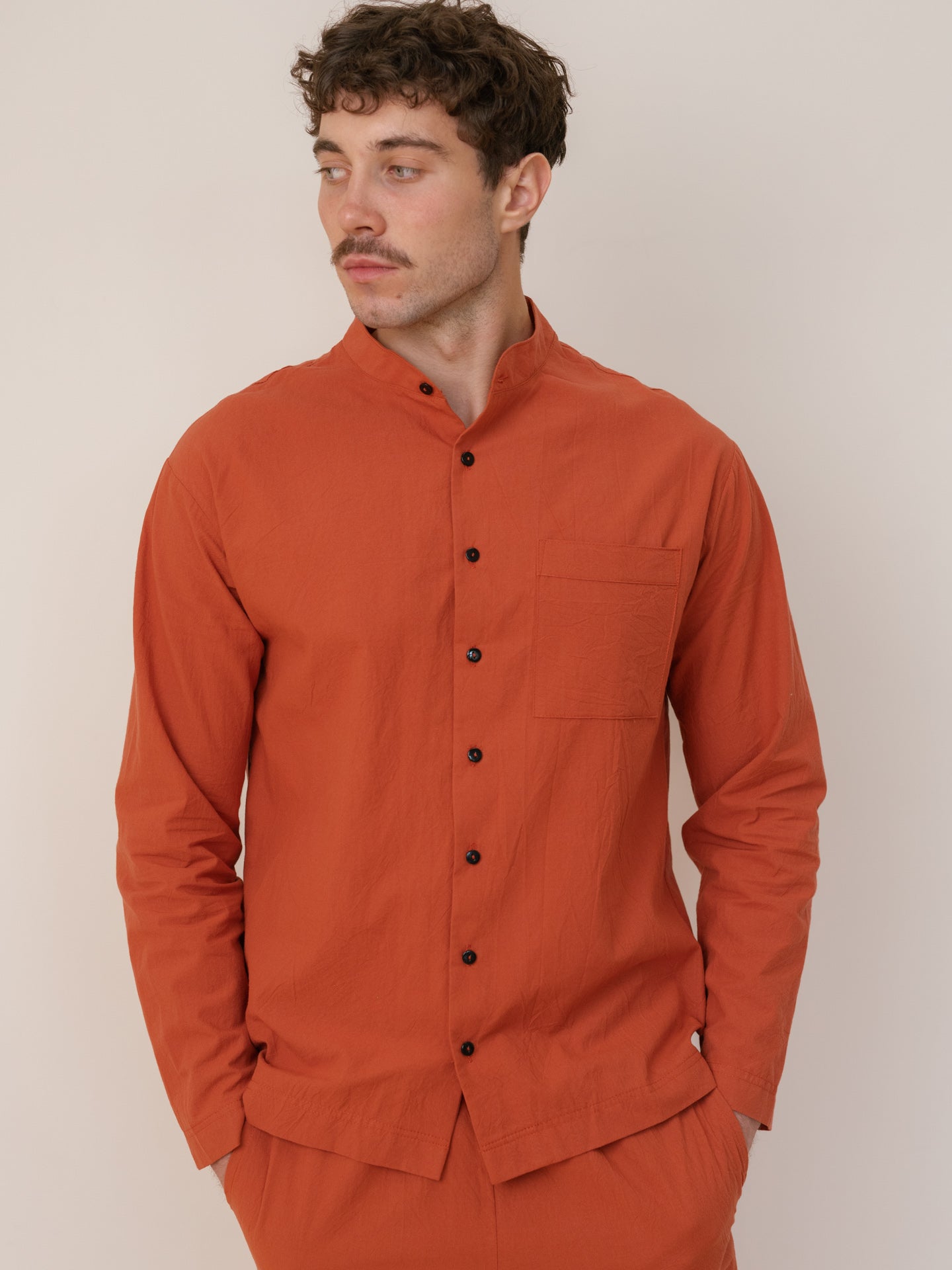 Camisa masculina de algodão cozido Leglo Terra