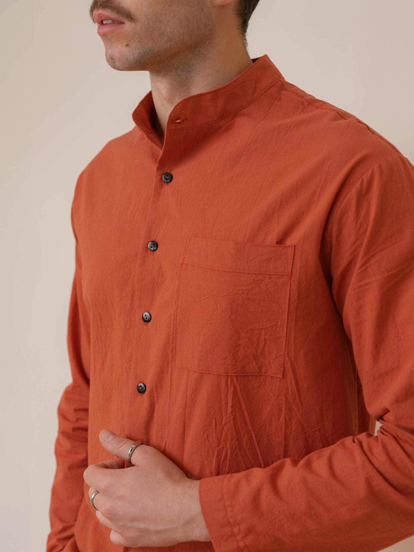 Camisa masculina de algodón peinado Leglo Terra