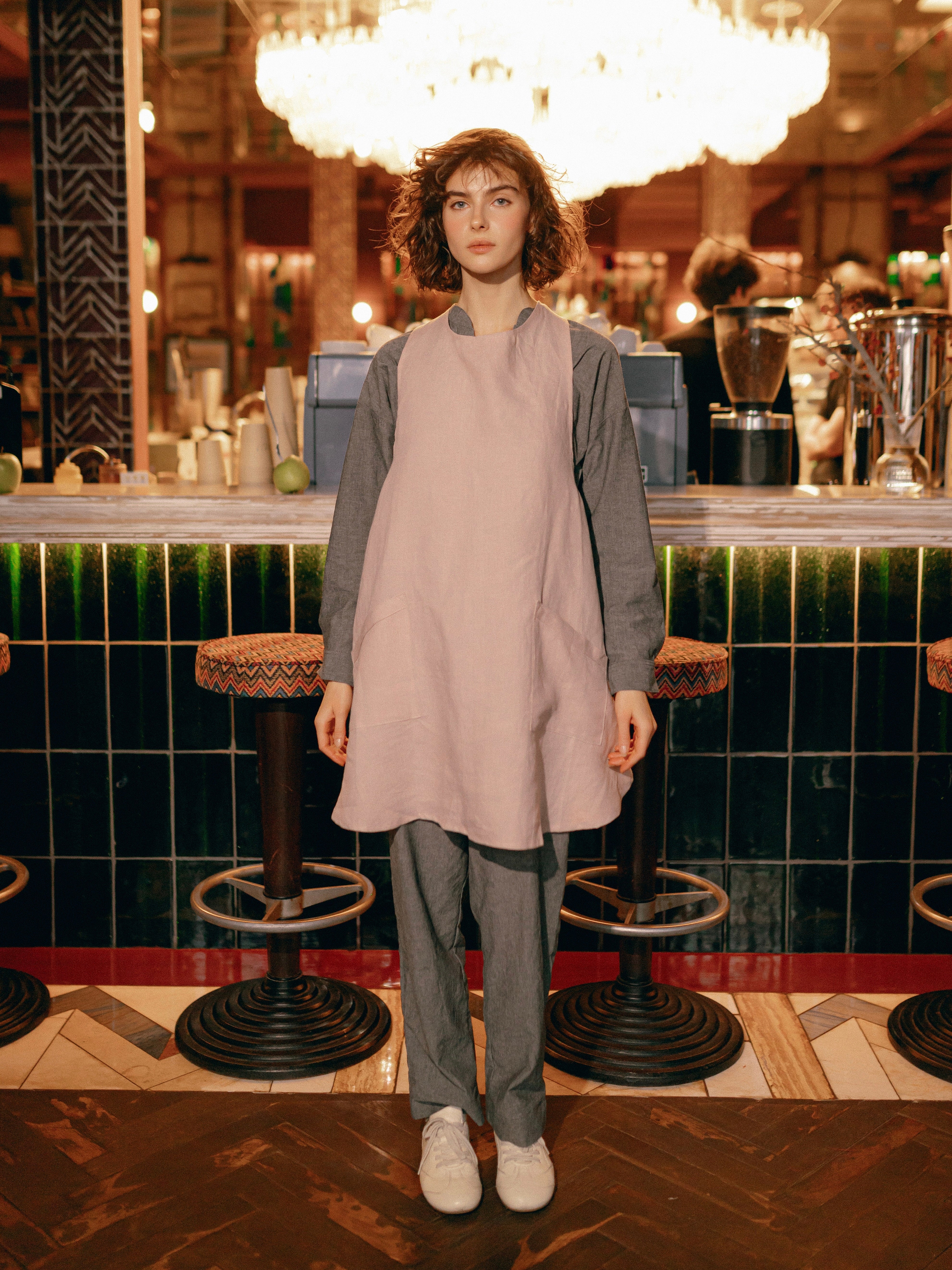 Фартух з вареного льону Leglo Lace