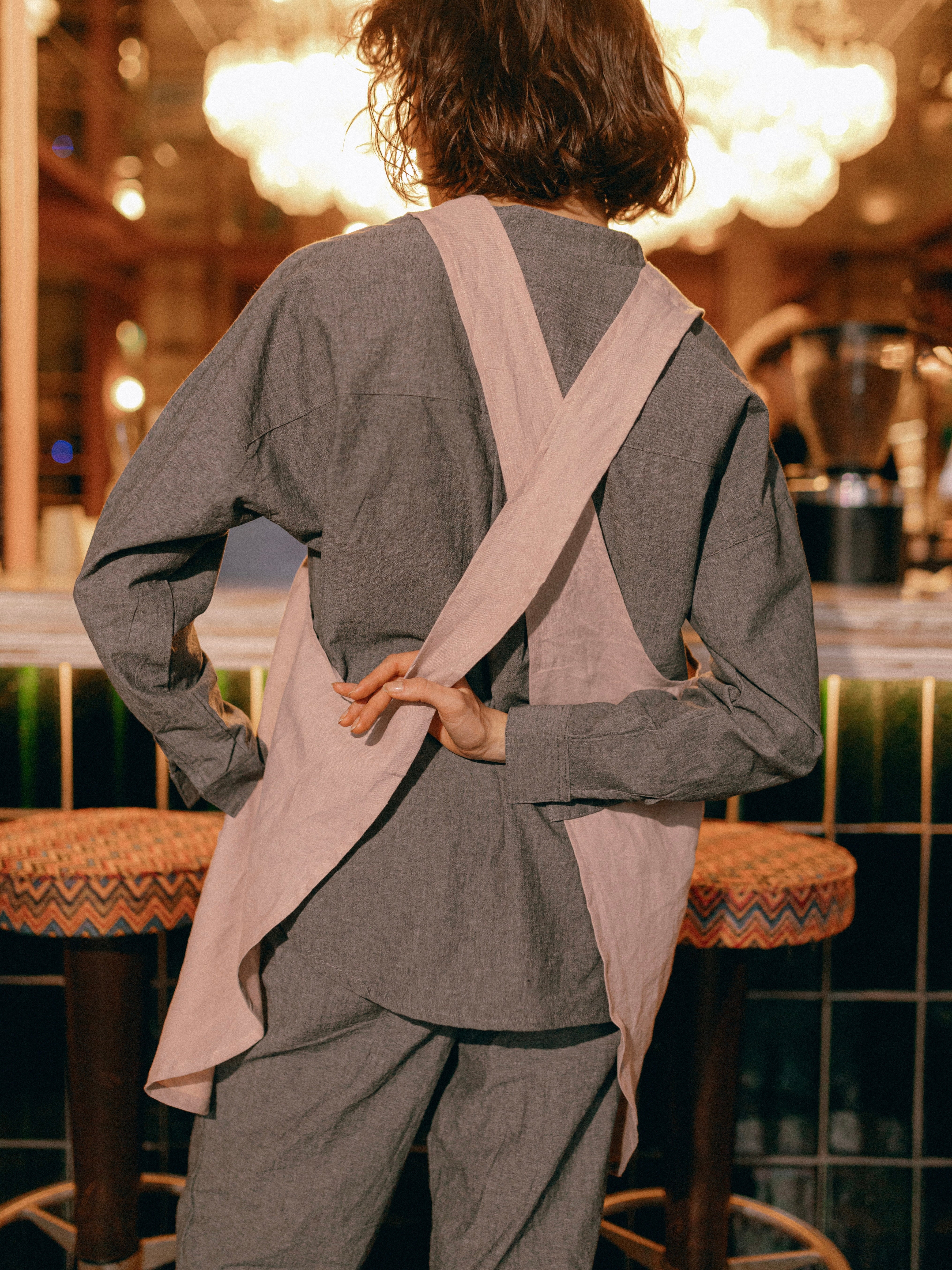 Apron made of boiled linen Leglo Lace