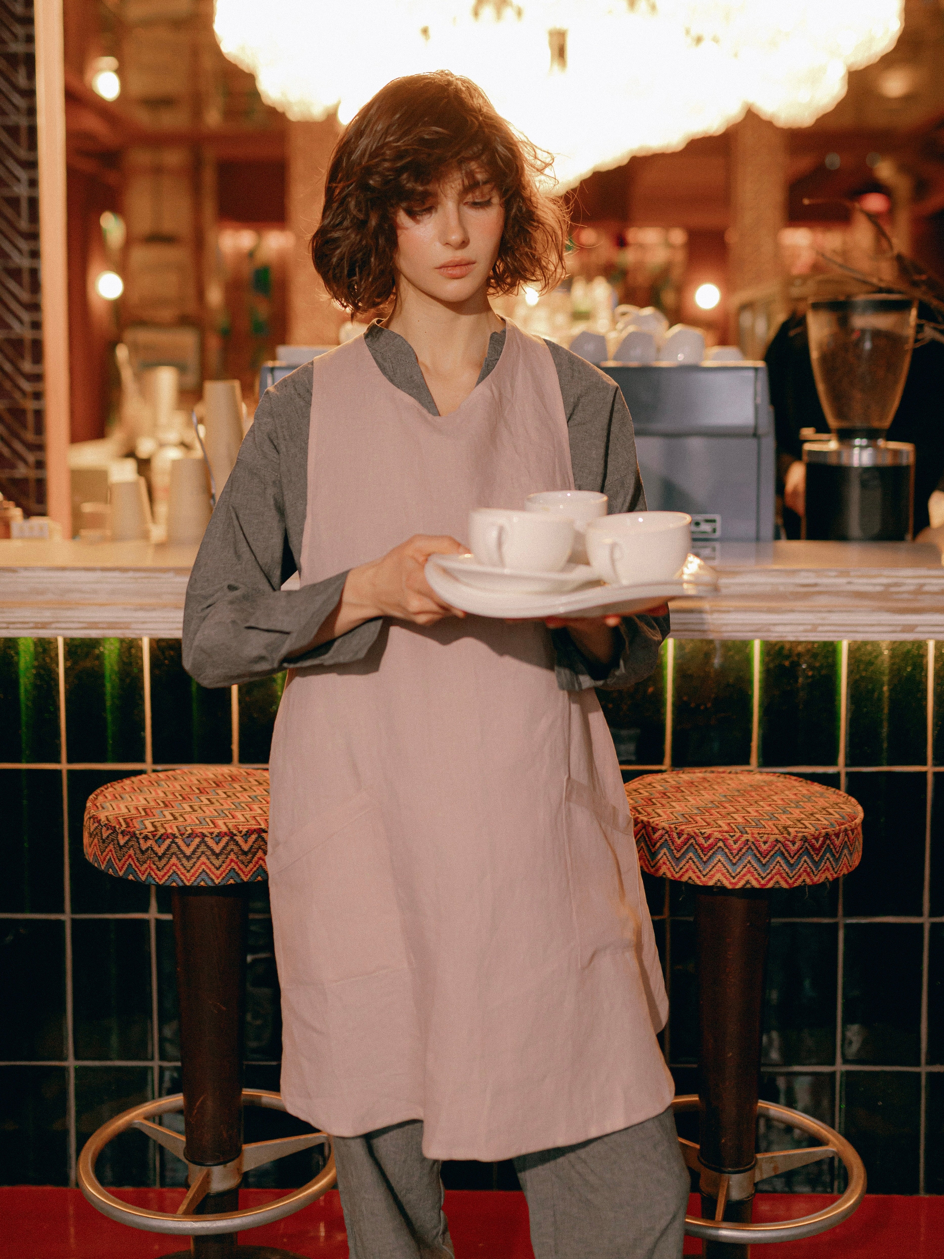 Apron made of boiled linen Leglo Lace