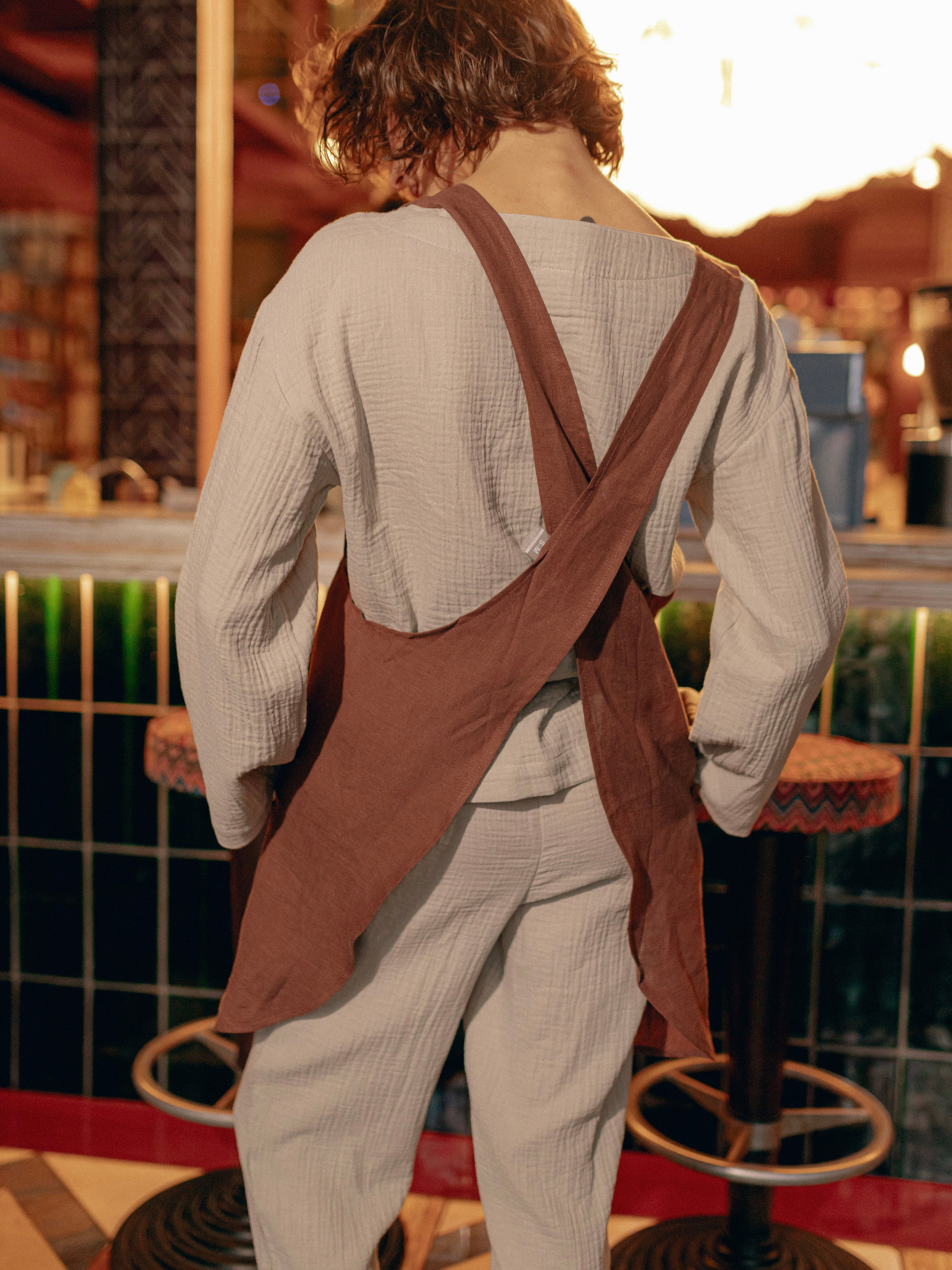 Apron made of boiled linen Leglo Wine