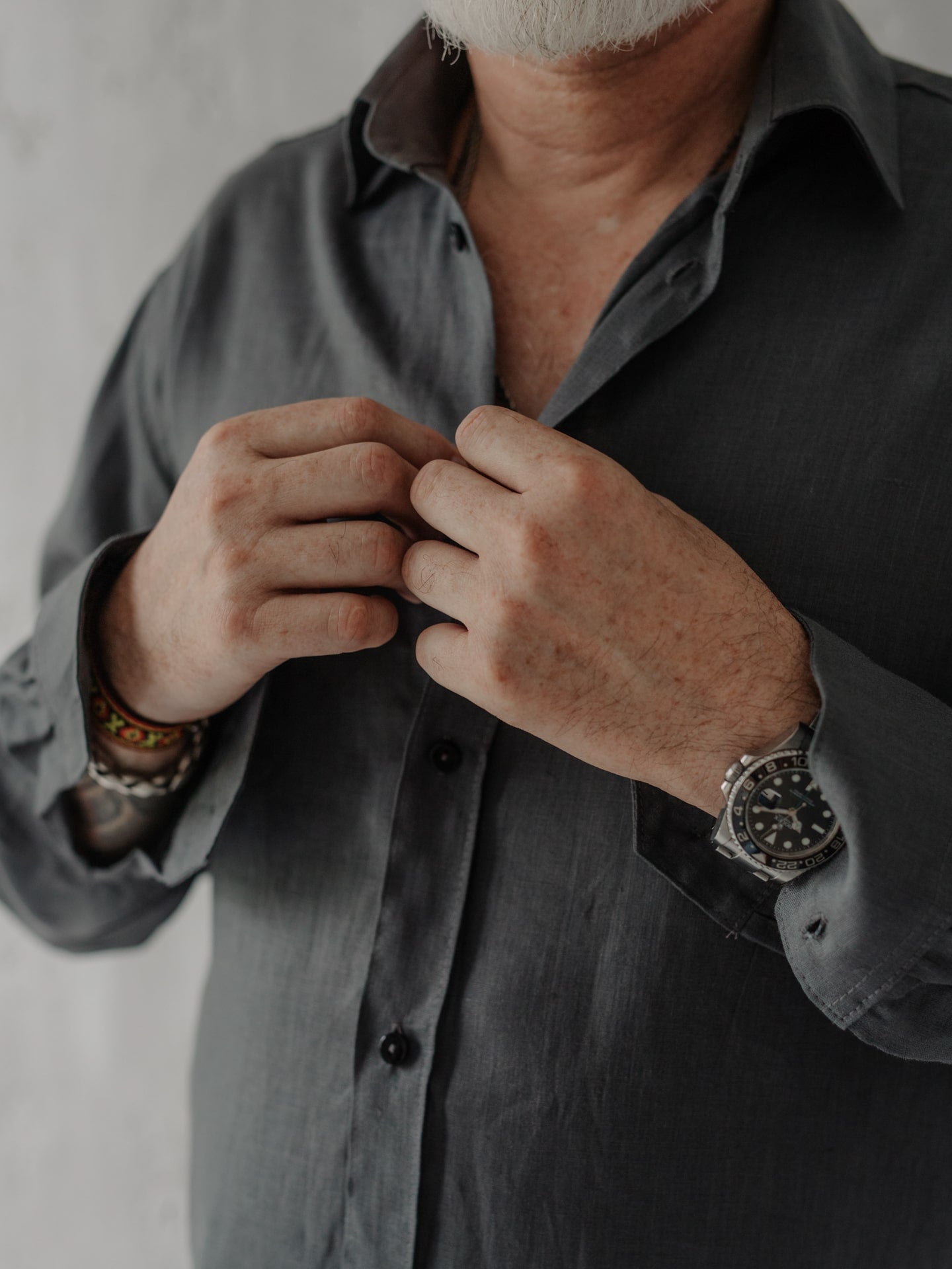 Camisa masculina de linho Leglo Thunder