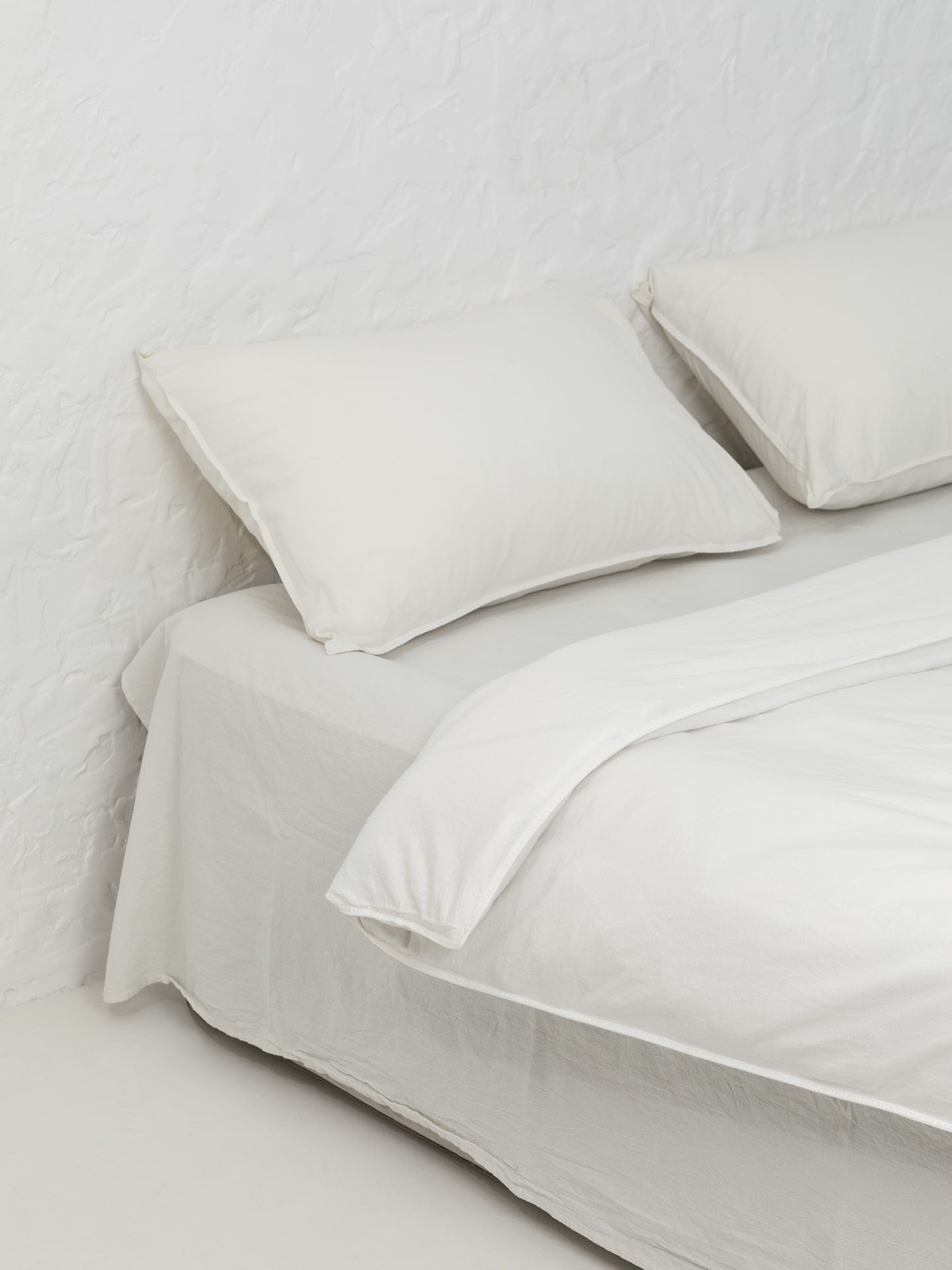 Juego de ropa de cama de algodón peinado Leglo Creme