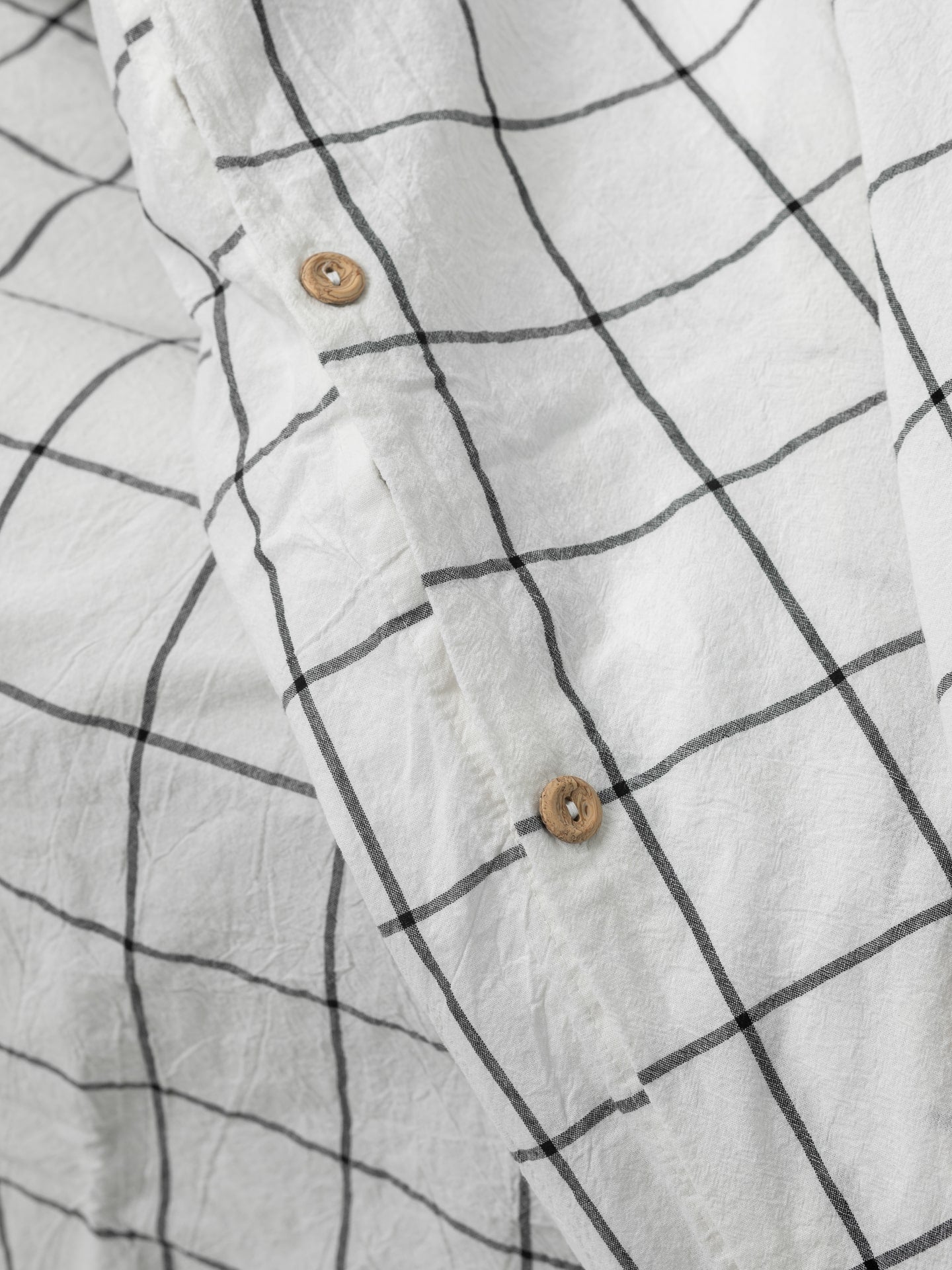 Juego de ropa de cama de algodón peinado Leglo Grid