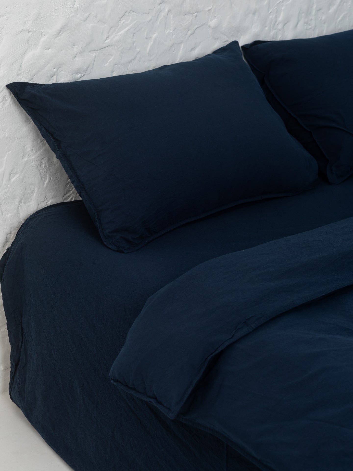 Conjunto de roupa de cama em algodão cozido Leglo Navy