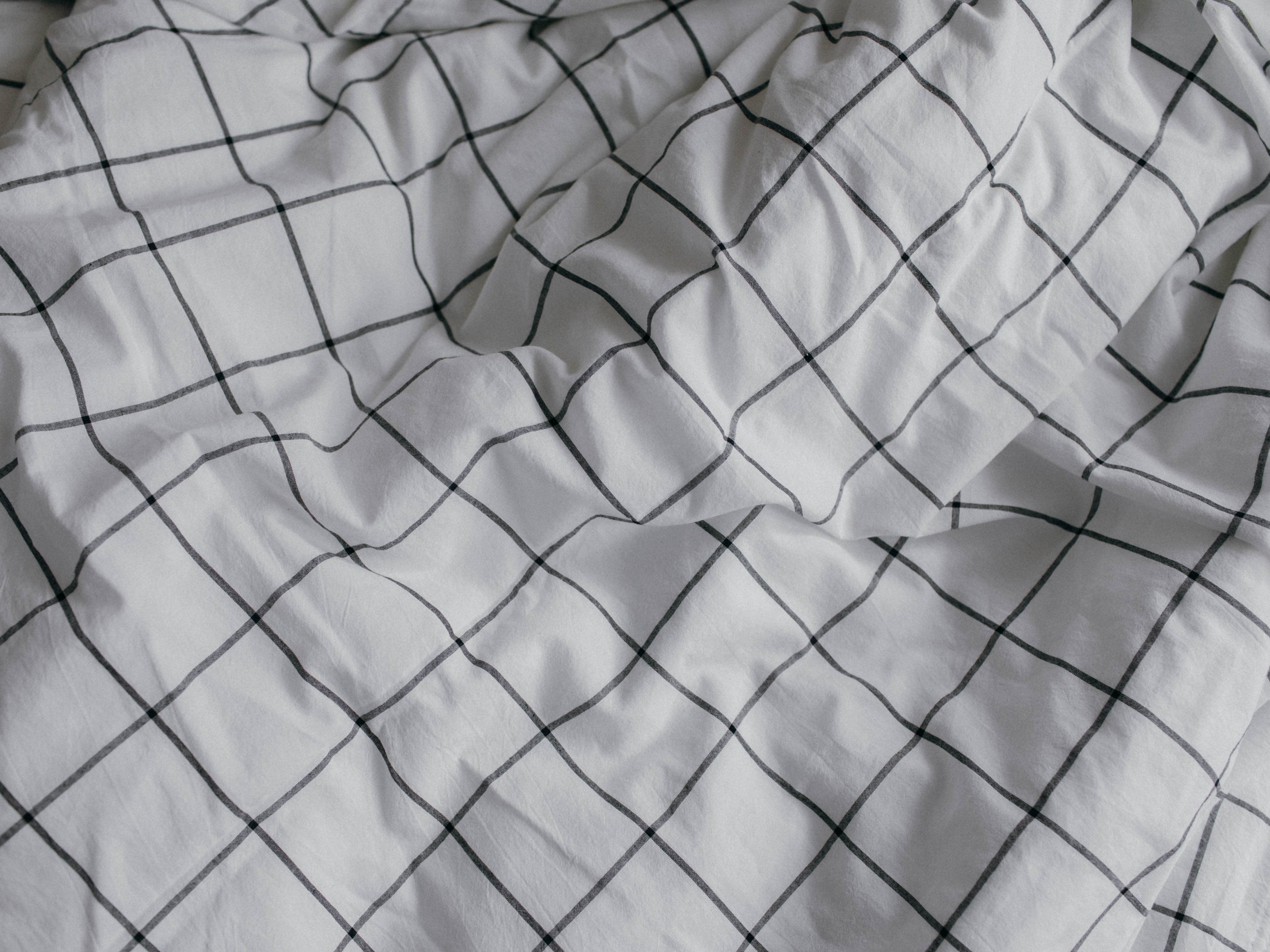 Bedsheet made of boiled cotton Leglo Grid