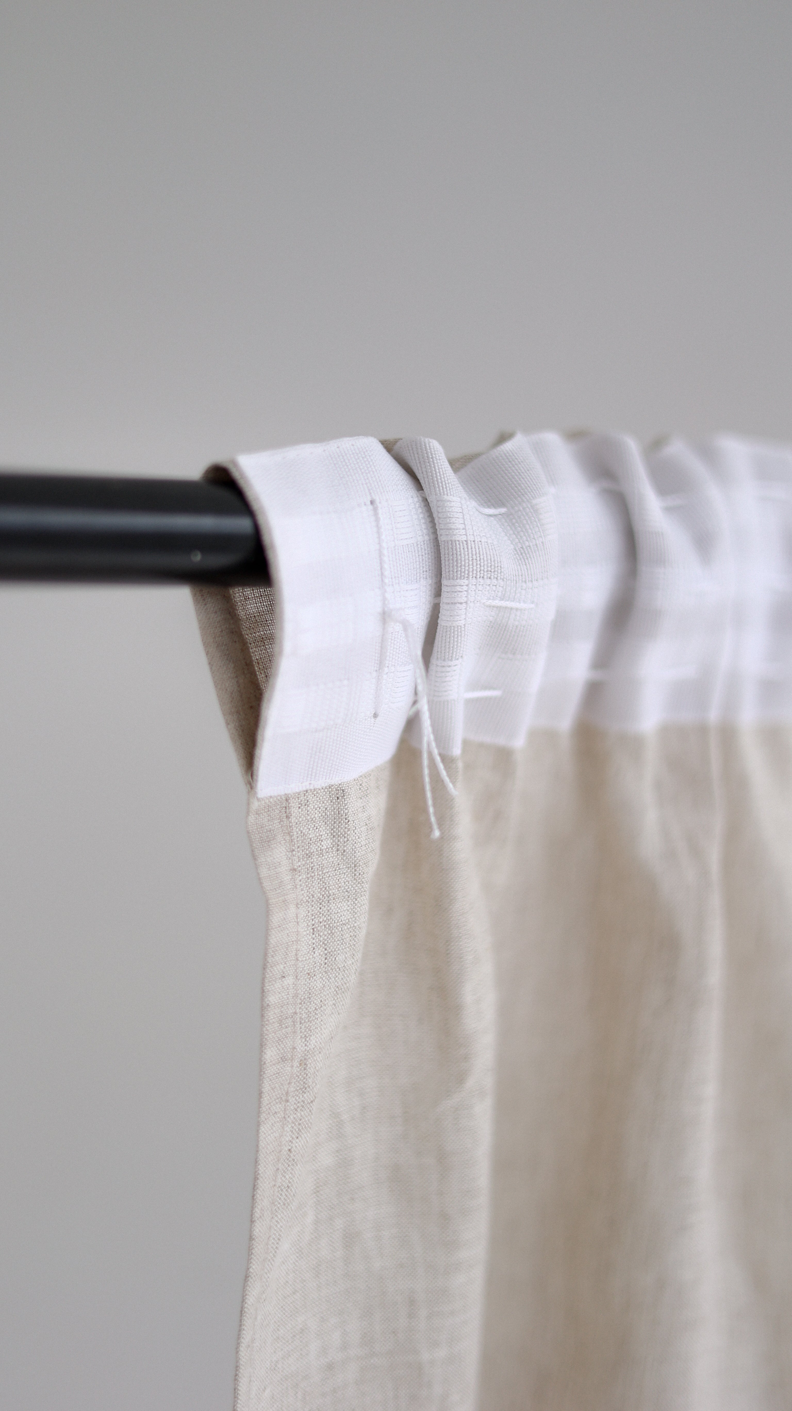 Cortina de lino lavado Leglo Ivory