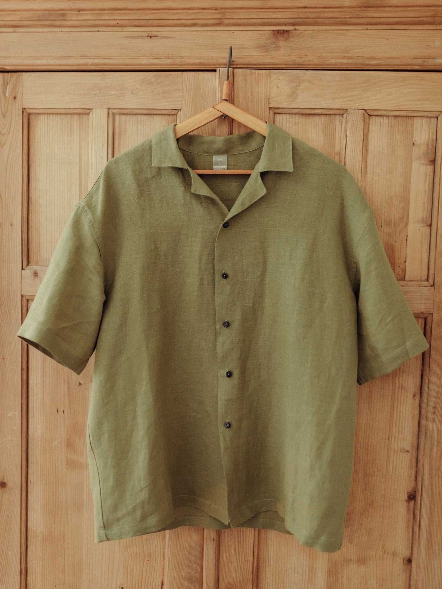 Premium Linen Pajama For Men, Comfortable Linen Green Pajama Set, Shorts & Shirt Set, Natural Men's Sleepwear, Christmas Gift For Boyfriend