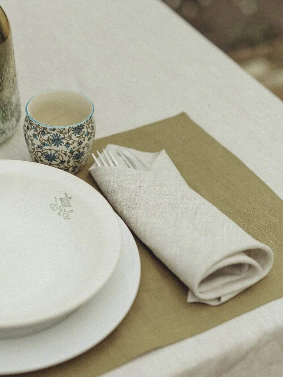 100% Linen Table Napkins, White Napkins Cloth For Wedding, Organic Dinning Napkins In Ivory, Wedding Accessories, Festive Linen Napkins