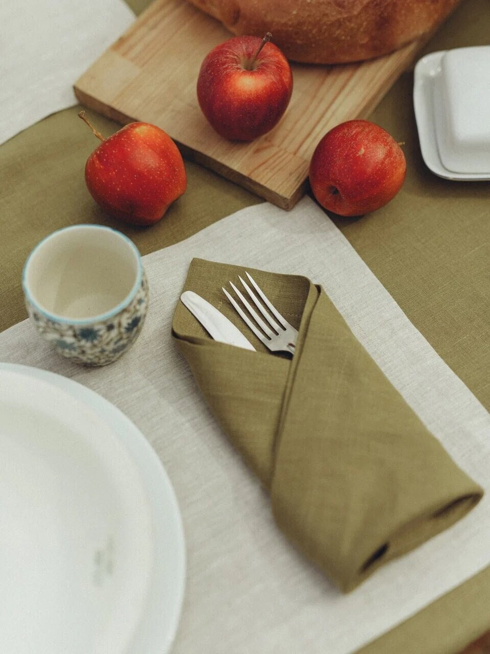 Linen Napkins Cloth, Fabric Napkins, Green Wedding Napkins, Custom Size Napkins, Dinner Napkins For Whole Family, Holiday Serving Napkins