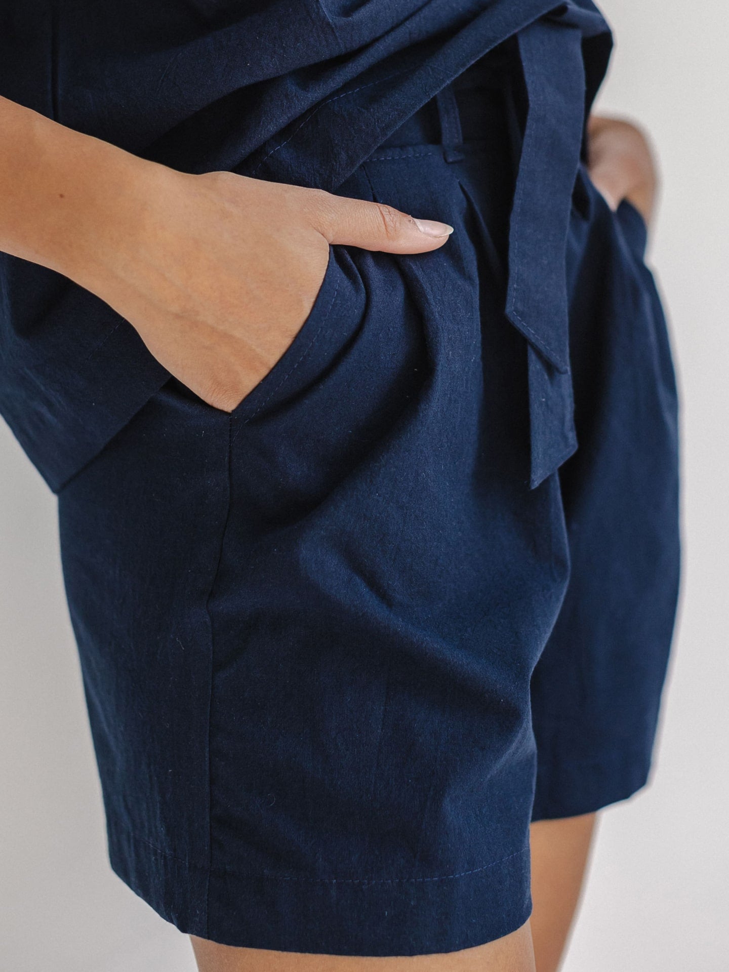 Calções femininos Leglo Navy