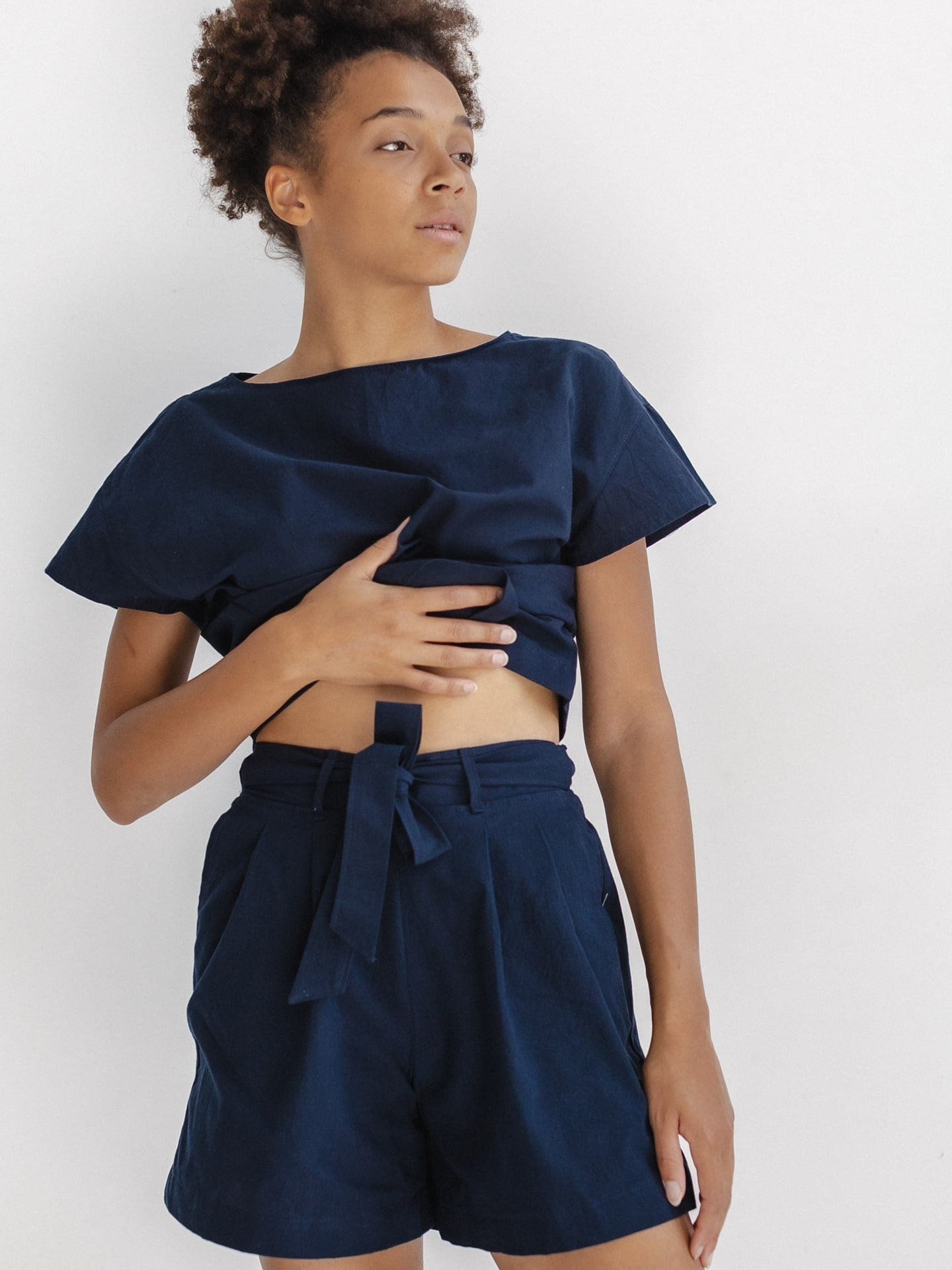 Pantalones cortos para mujer Leglo Navy