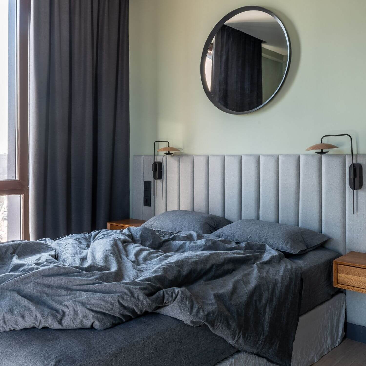 Washed Cotton Bedding Set Silver