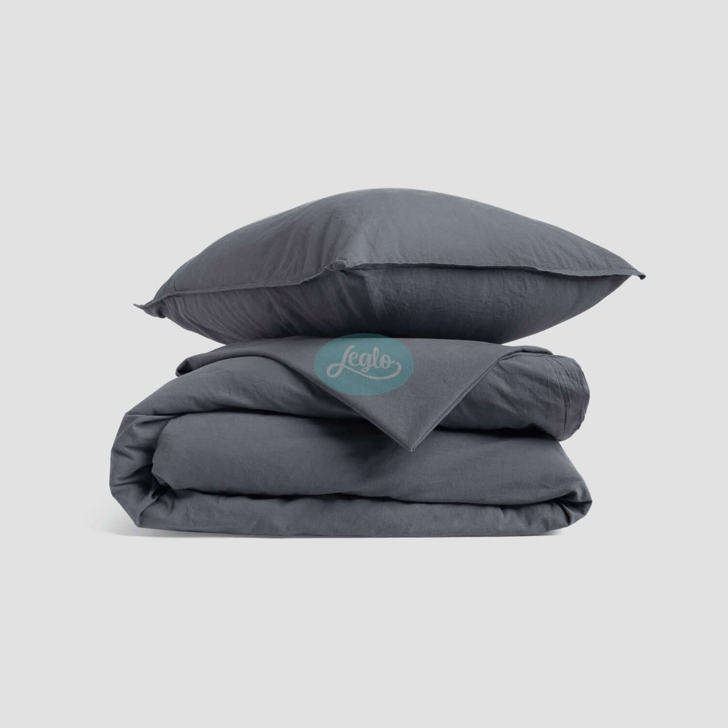 Washed Cotton Bedding Set Slate