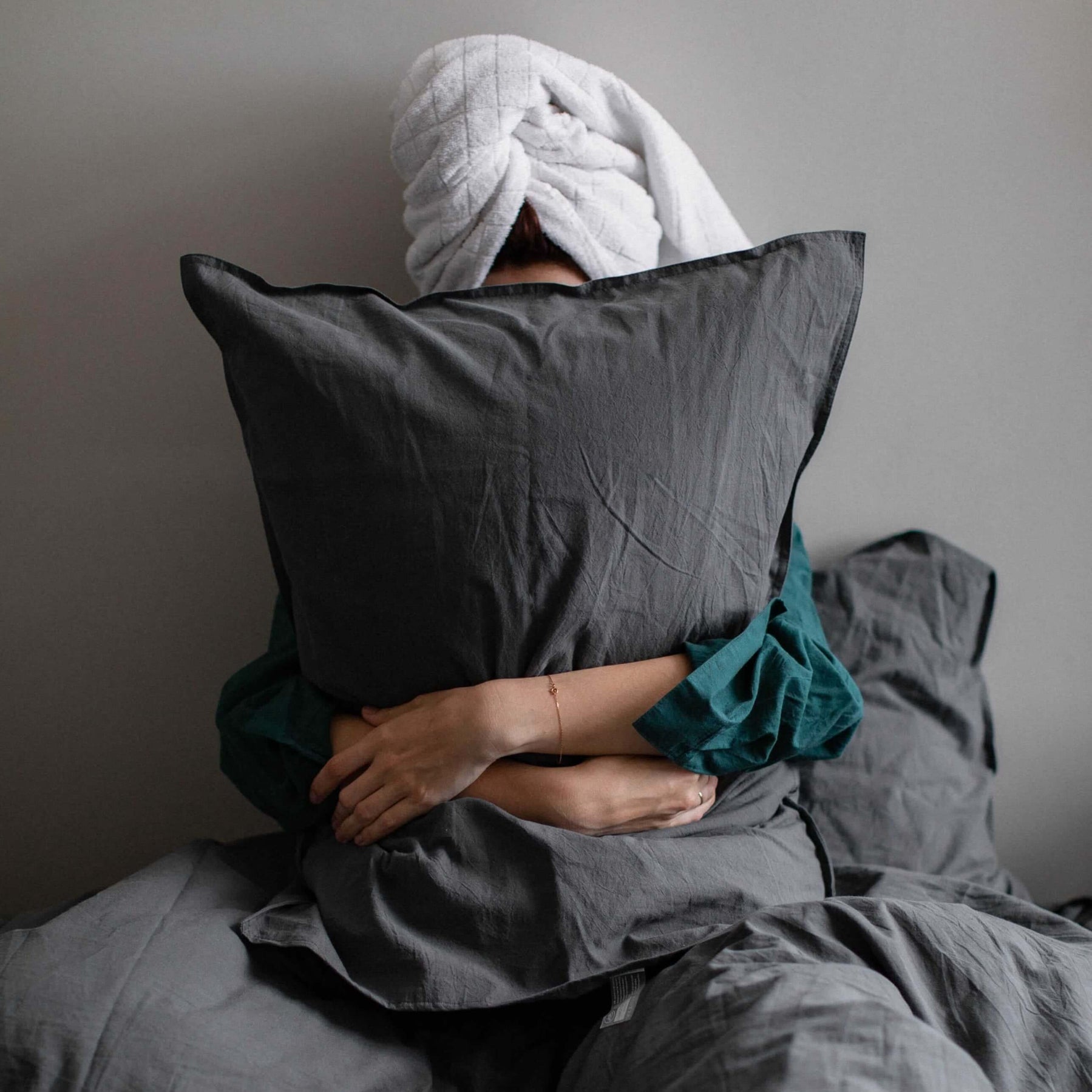 Washed Cotton Bedding Set Slate