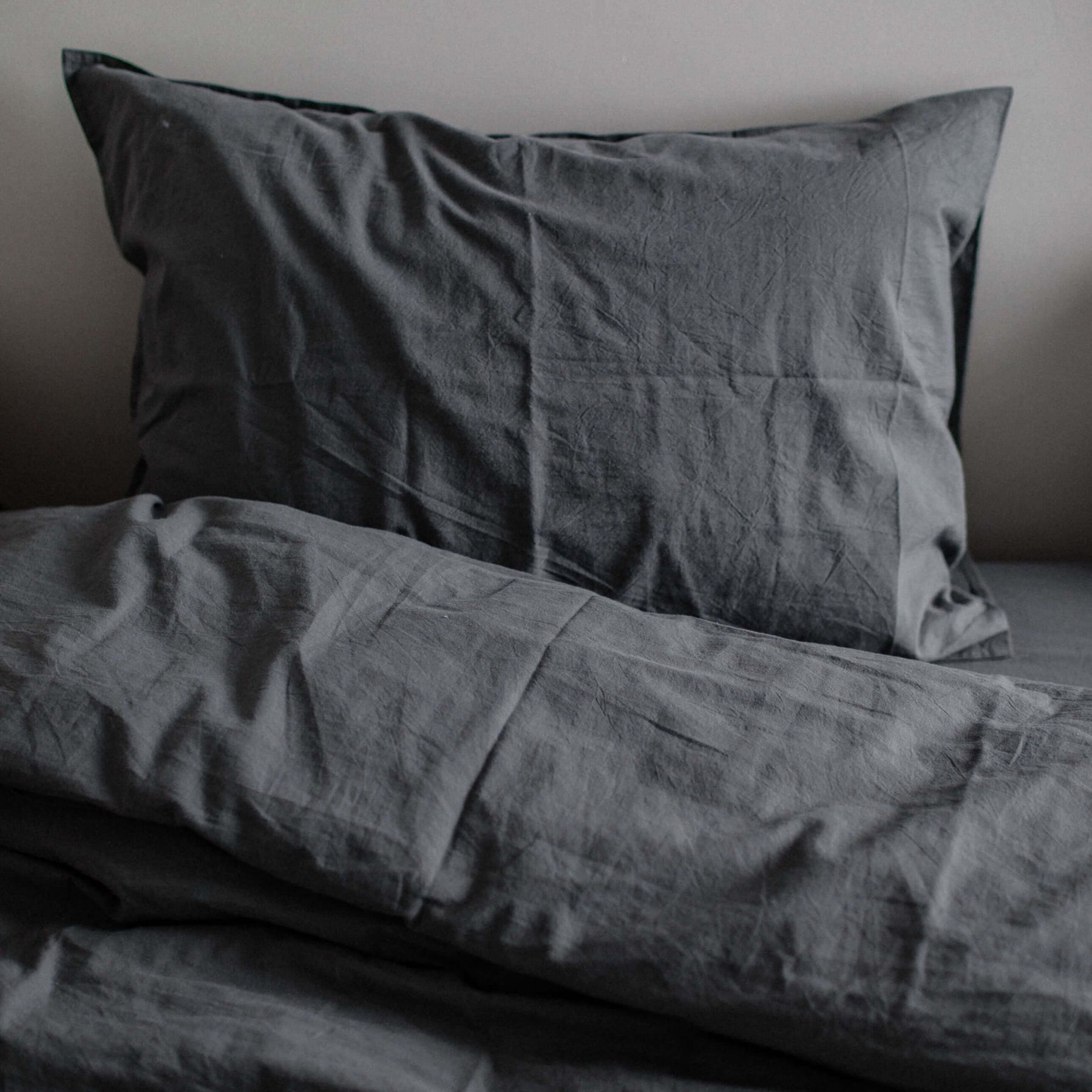 Washed Cotton Bedding Set Slate