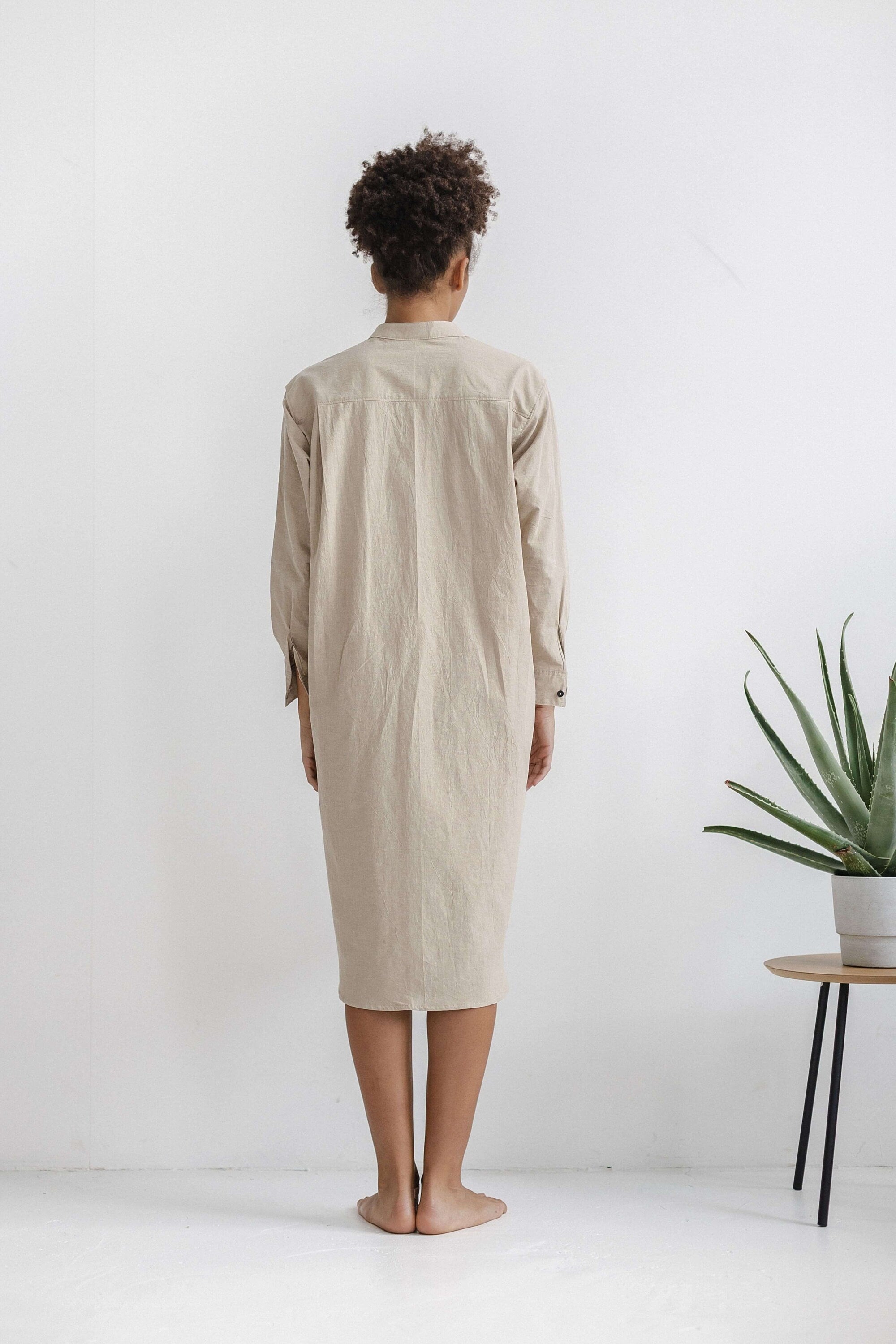 Cotton nightgown, Organic cotton dress, Organic dress, Cotton shirt dress, Long shirt dress, Cotton nightgown women, Cotton nighty