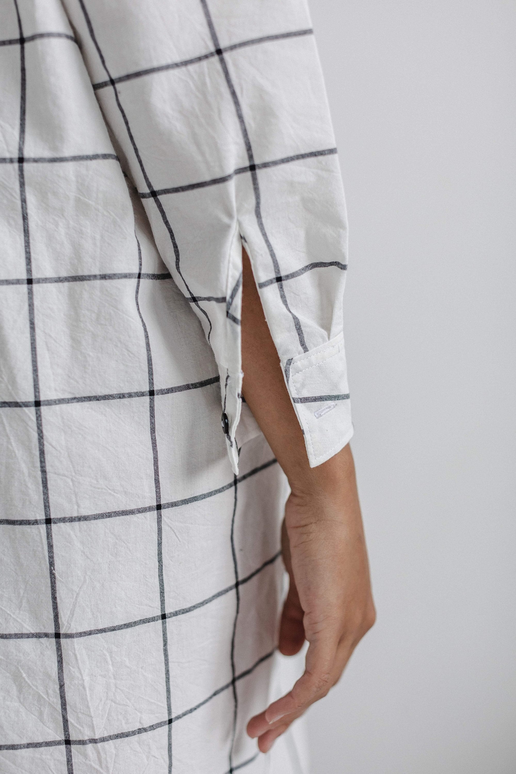 Grid Cotton shirt dress, Organic cotton dress, Bridal pajamas, Cotton nightgown, Organic dress, Retro nightgown, Cotton nightgown women