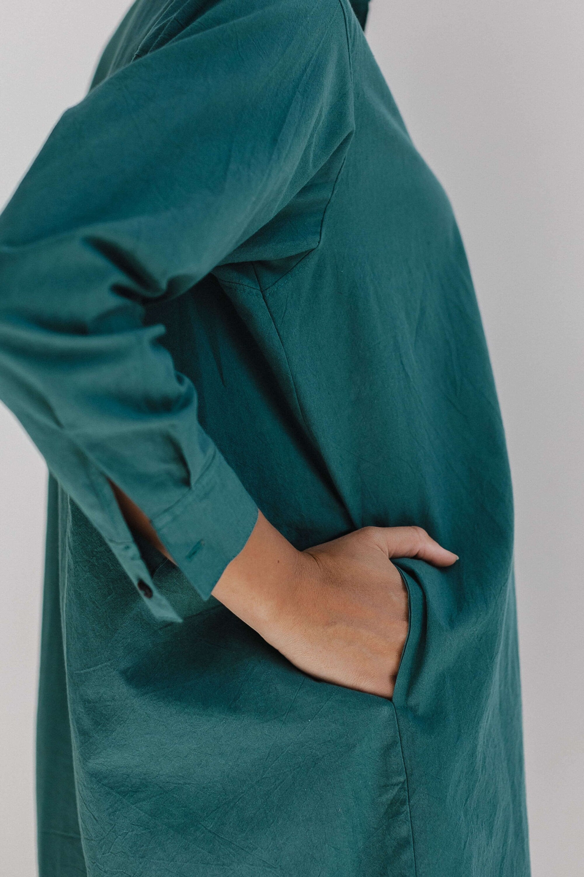 Smaragd Cotton Shirt Dress, Organic cotton tunic, Cotton nightgown, Bride pajamas, Organic cotton dress, Cotton nightgown women, Nightgown