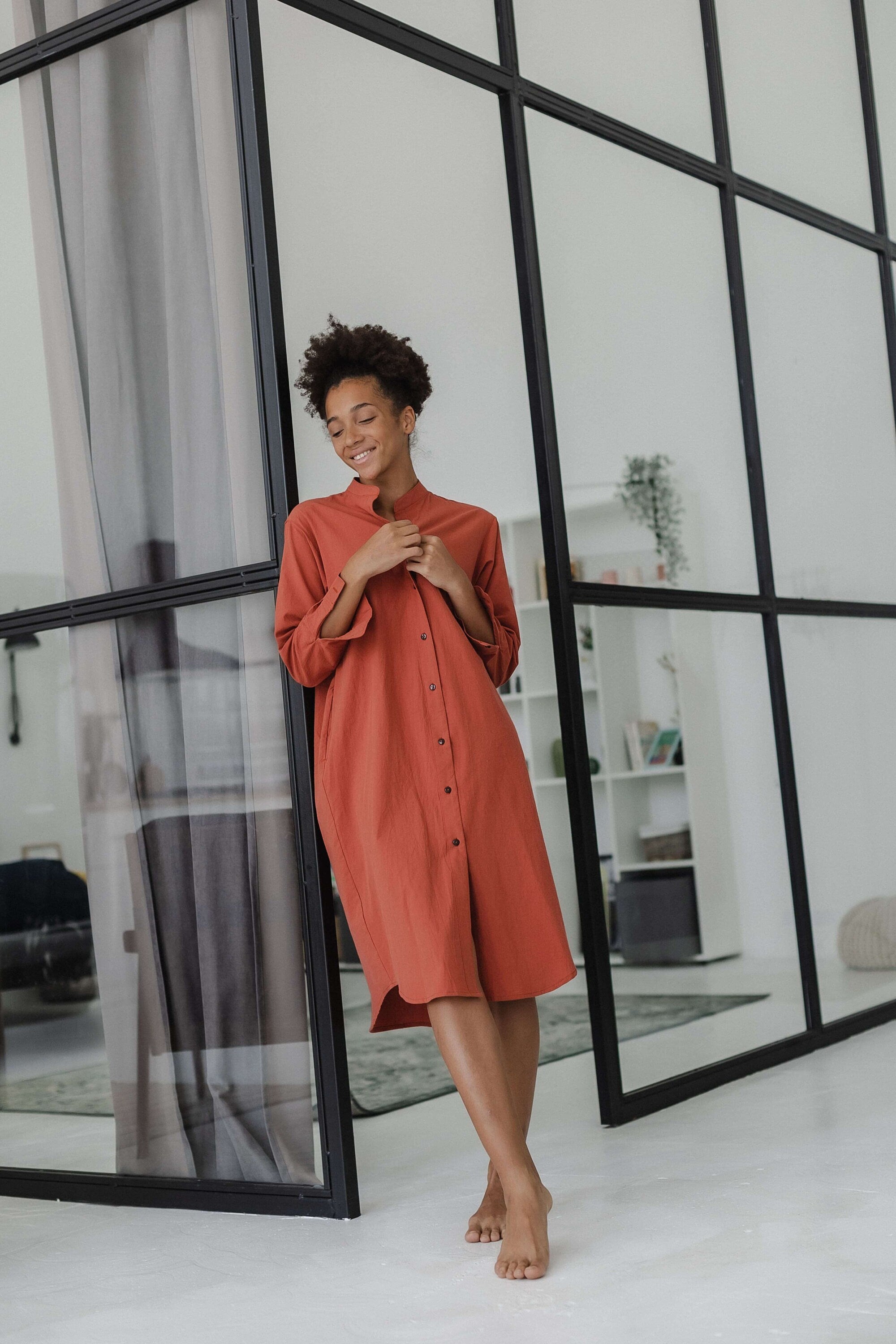 Cotton Nightgown, Organic cotton dress, Nightgown dress robe, Cotton pajama, Organic dress, Cotton nightgown women, Womens sleepwear