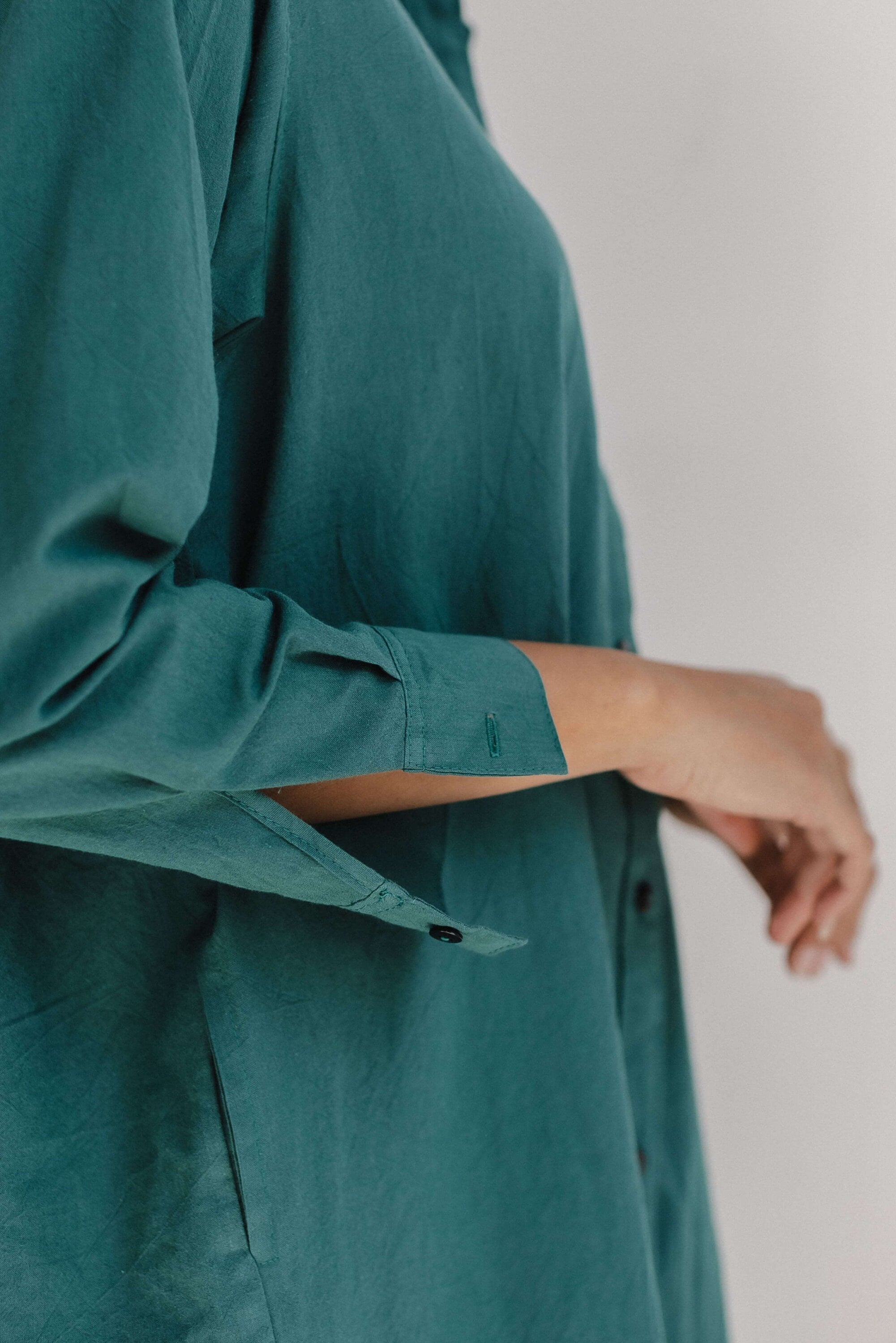 Smaragd Cotton Shirt Dress, Organic cotton tunic, Cotton nightgown, Bride pajamas, Organic cotton dress, Cotton nightgown women, Nightgown