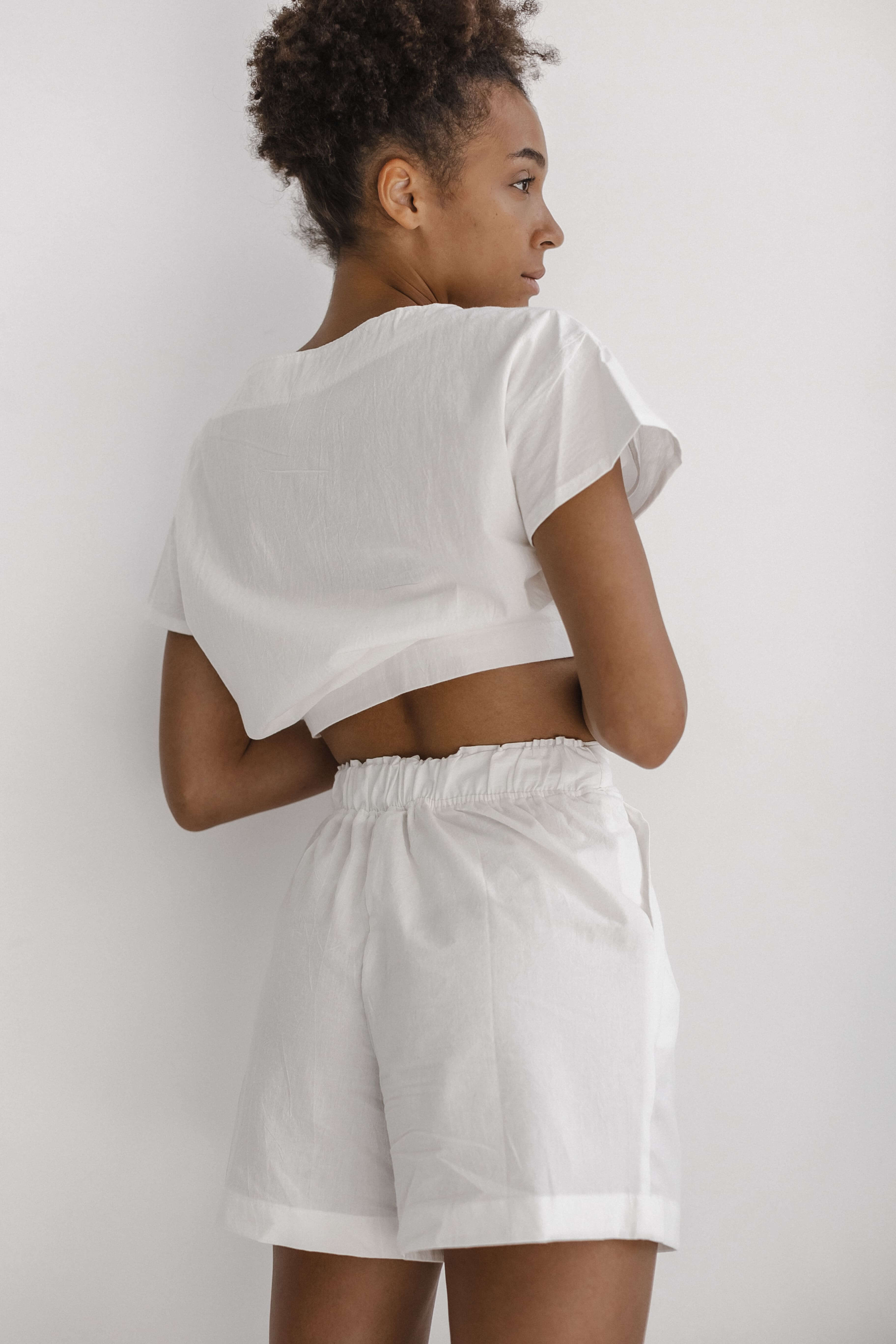 Women's Pajama with Shorts Creme