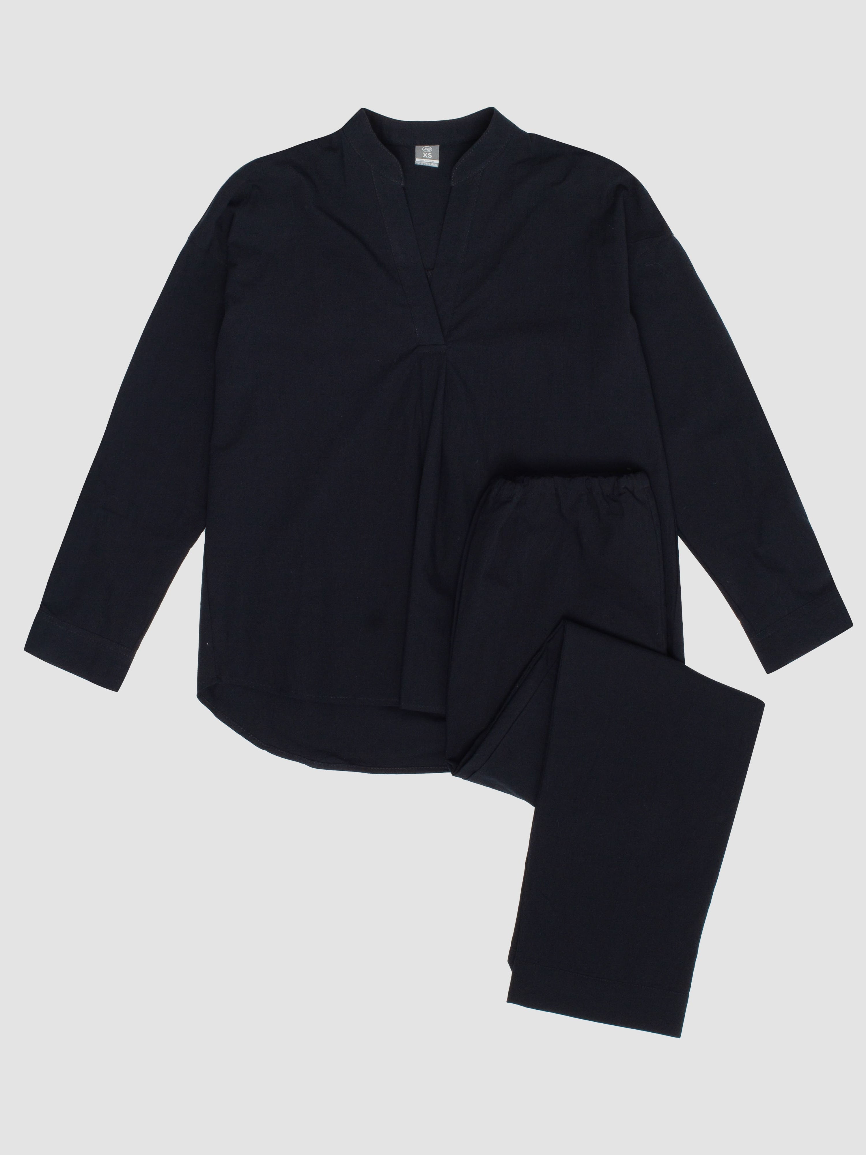 Women's boiled cotton pajamas Black