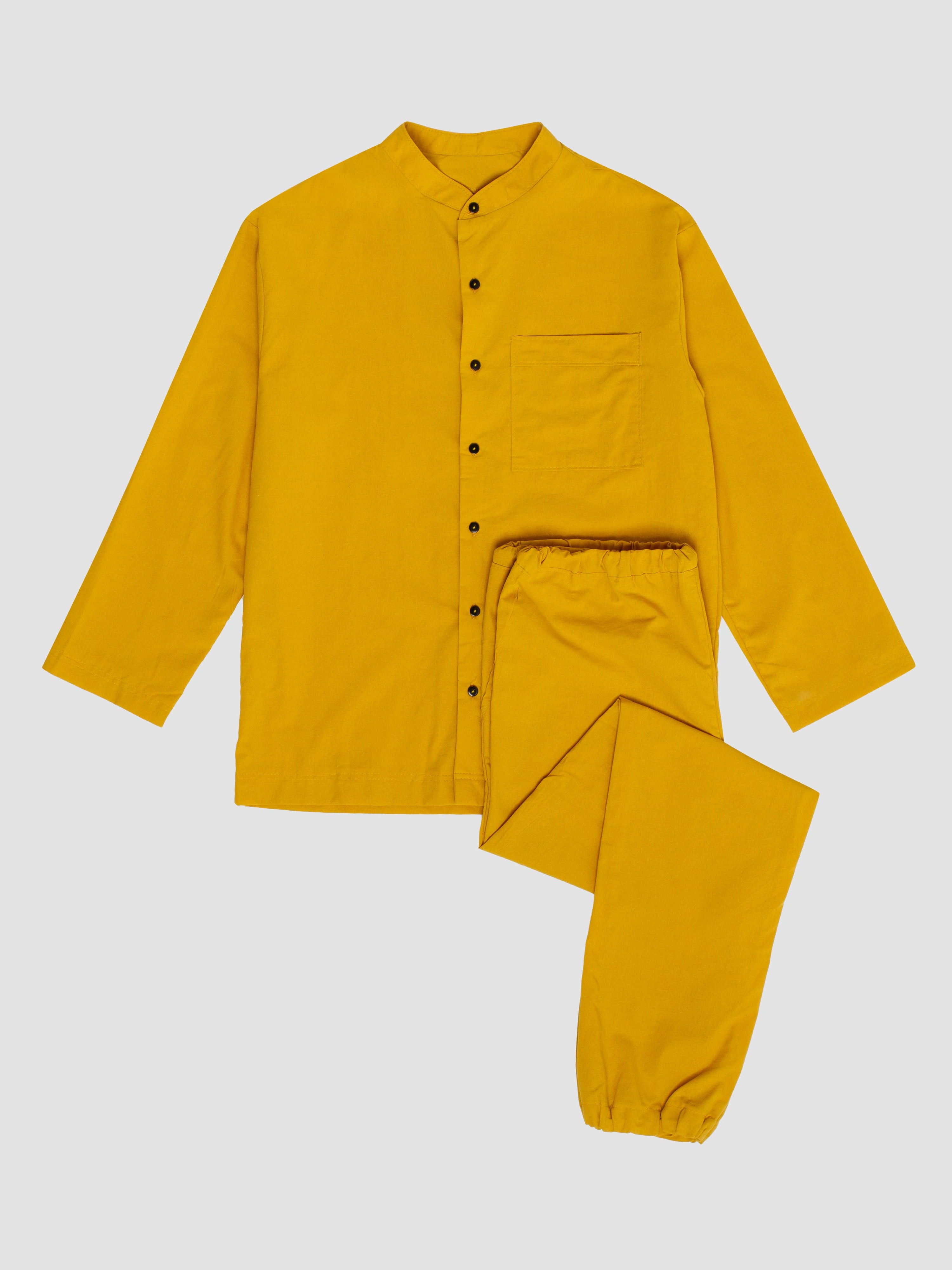 Men's pajama made of boiled cotton Curry