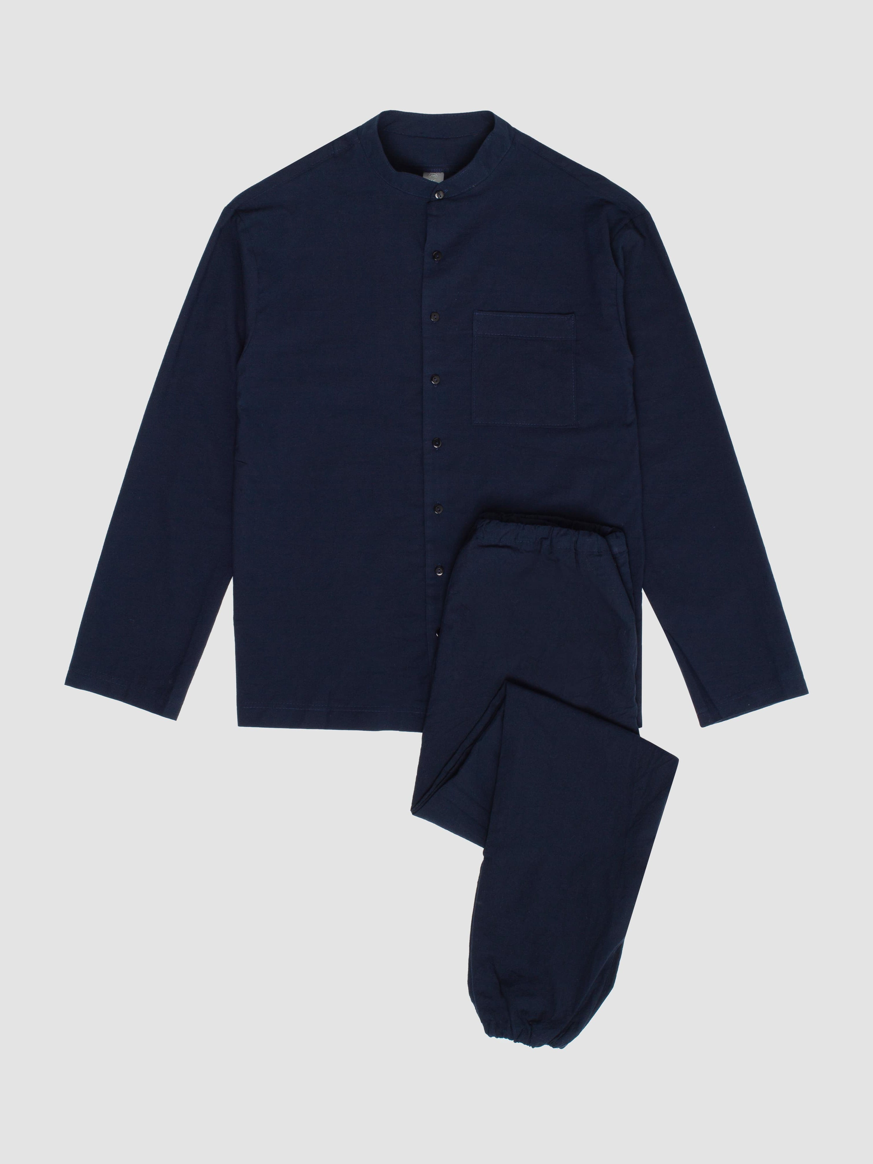 Men's pajama made of boiled cotton Navy