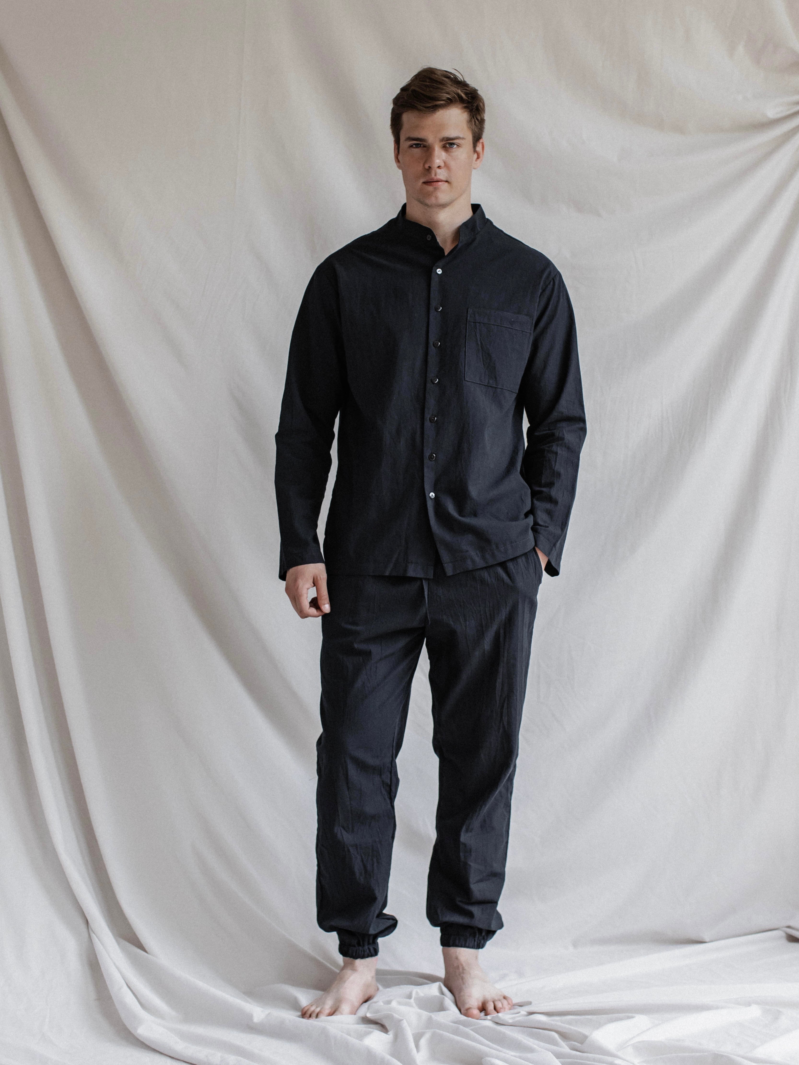 Men's shirt made of boiled cotton Leglo Black