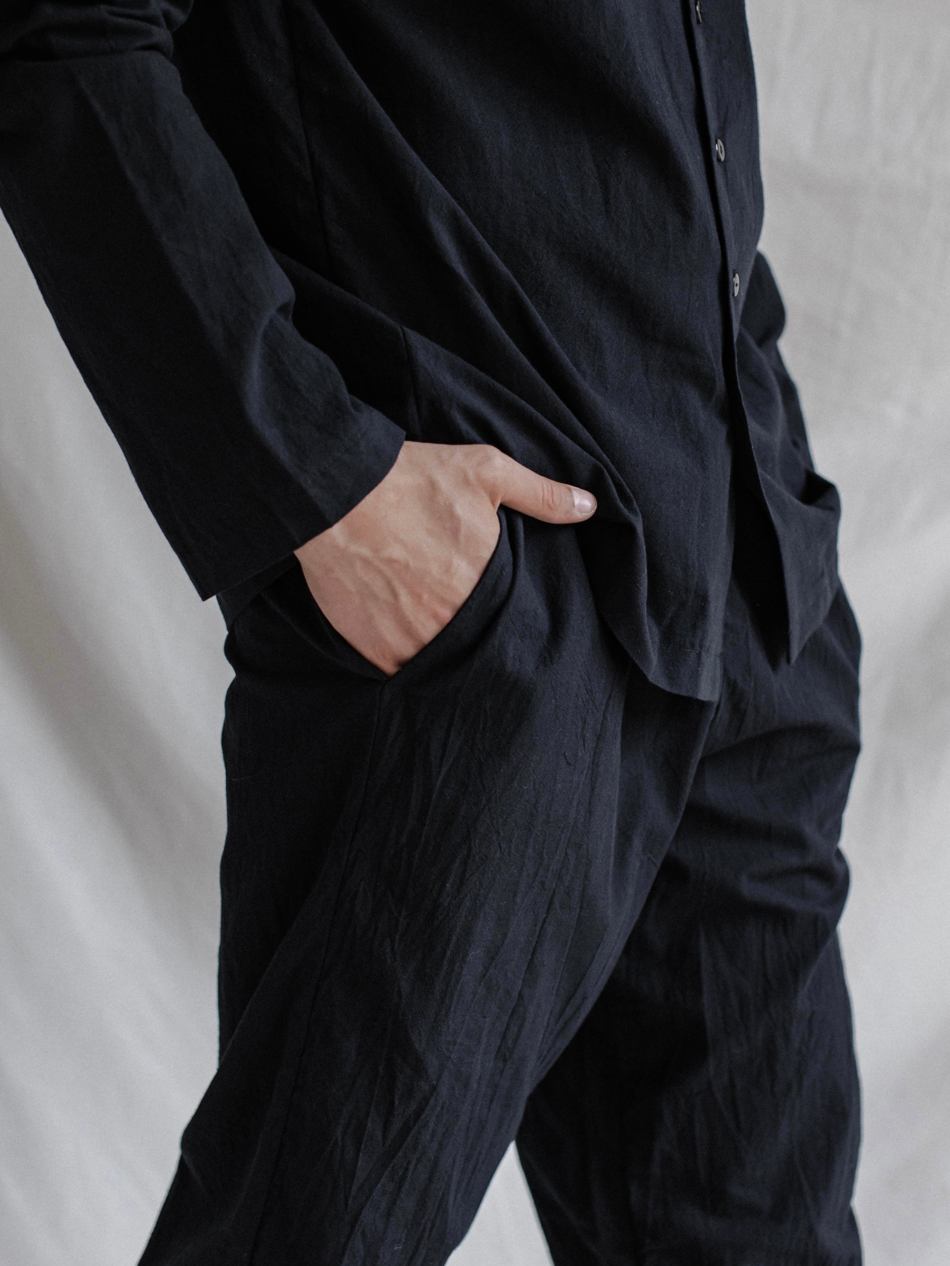 Men's boiled cotton pants Leglo Black