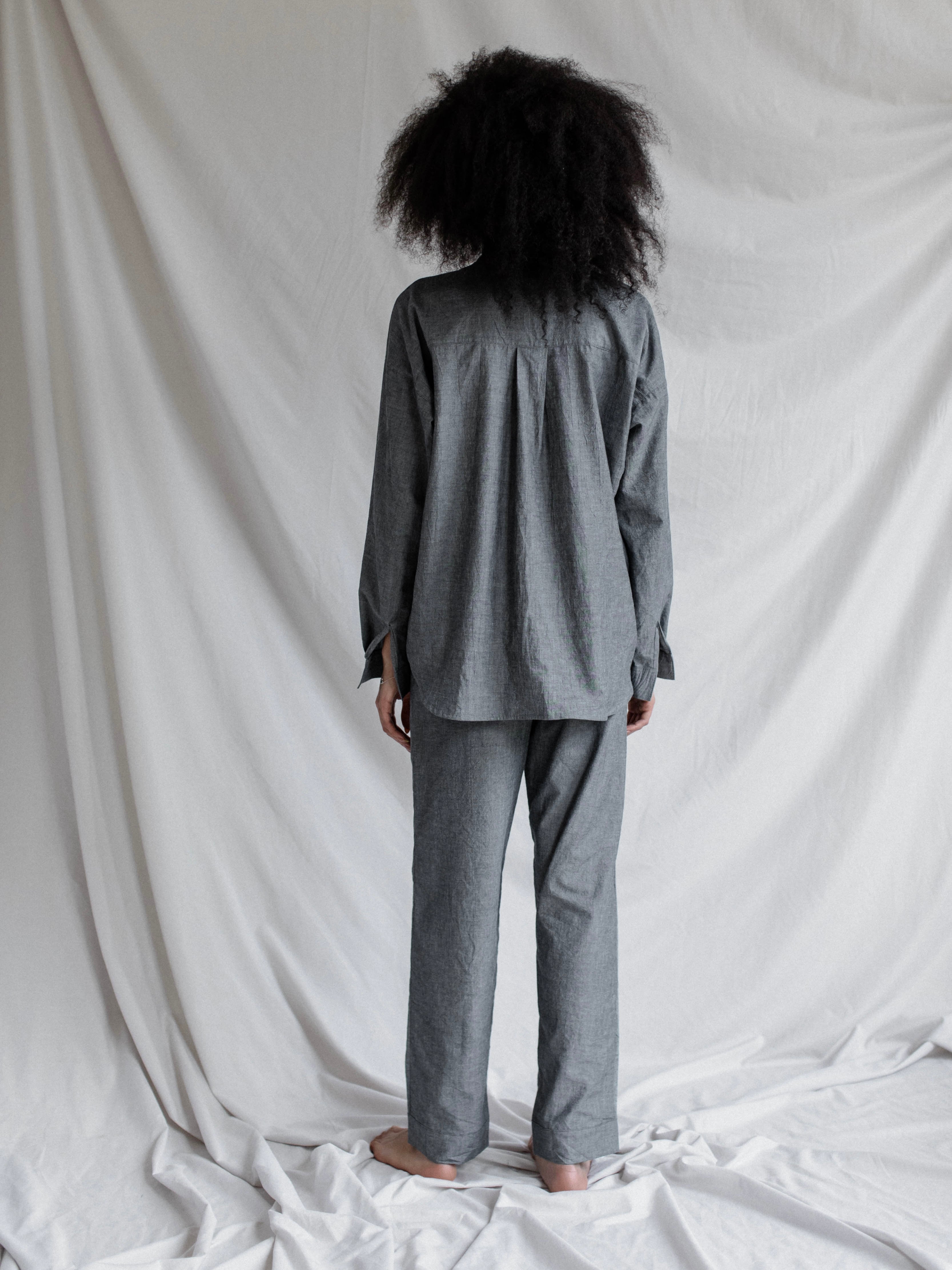 Women's boiled cotton pants Leglo Silver