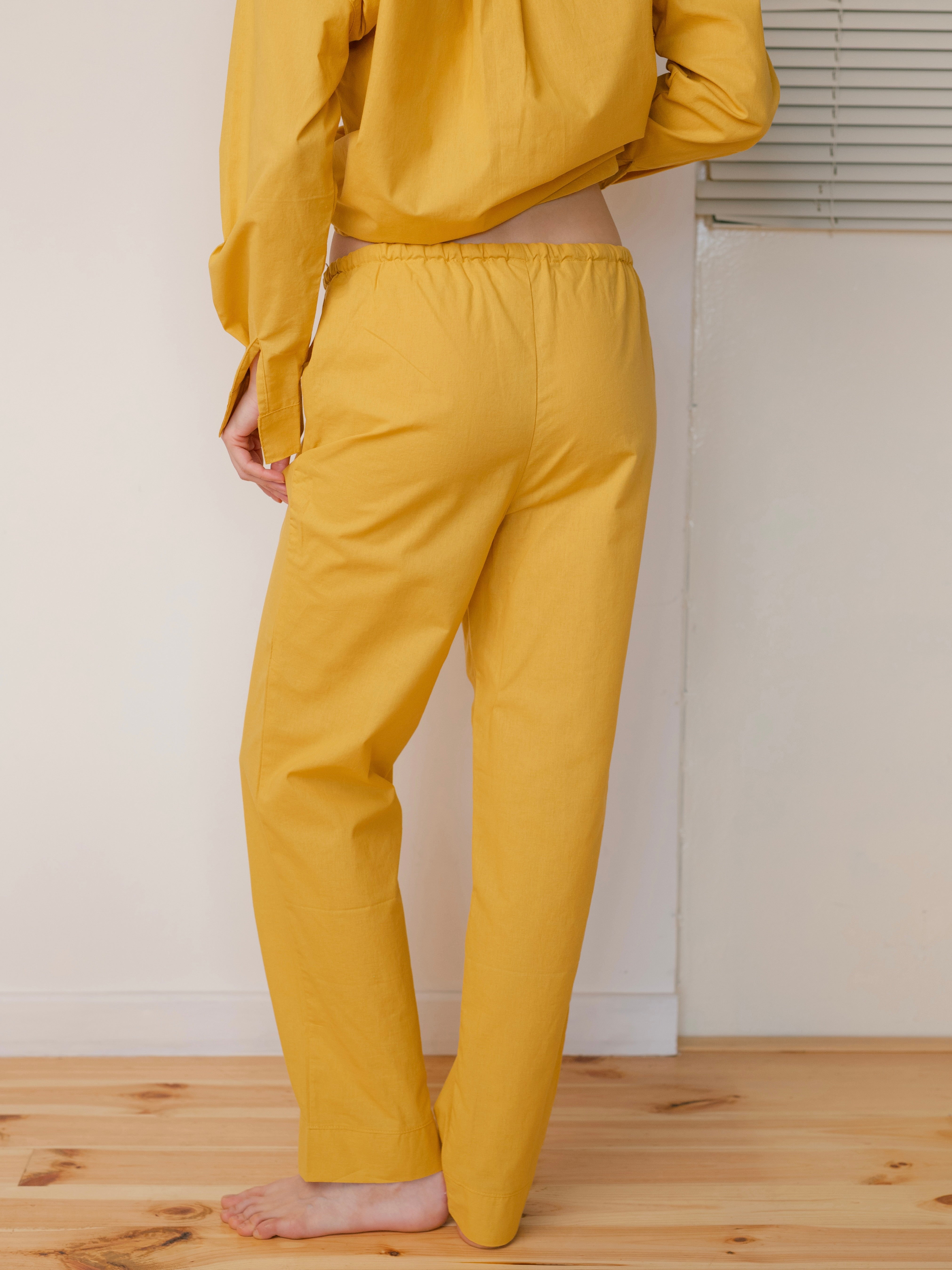 Women's pajama made of boiled cotton Curry