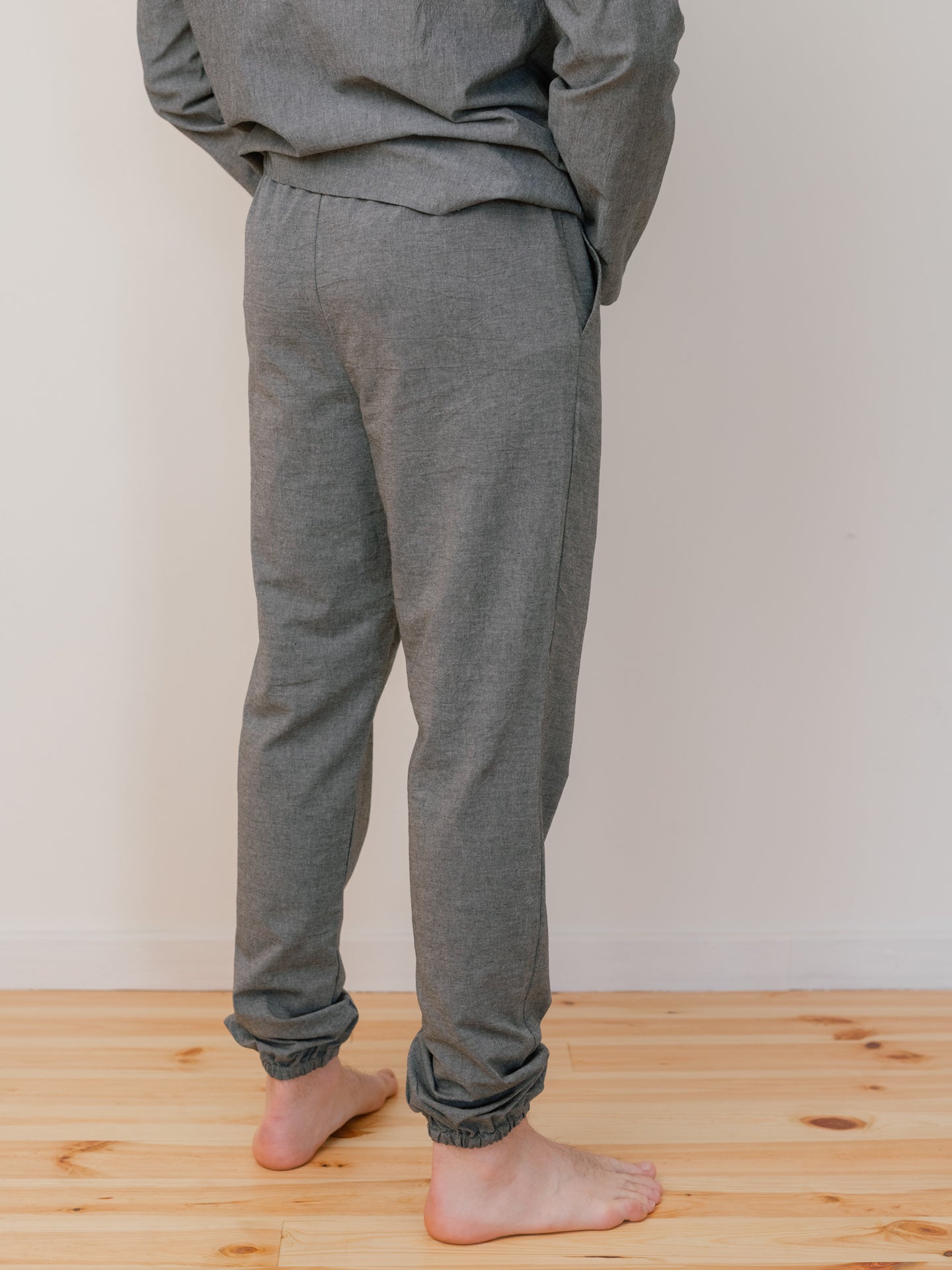 Pantalones para hombre de algodón peinado Leglo Silver
