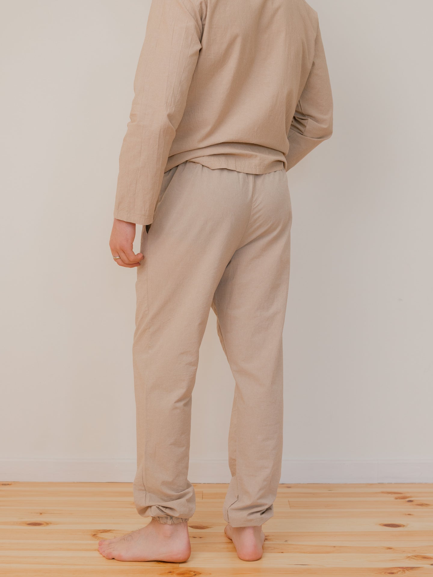 Men's boiled cotton pants Leglo Almond