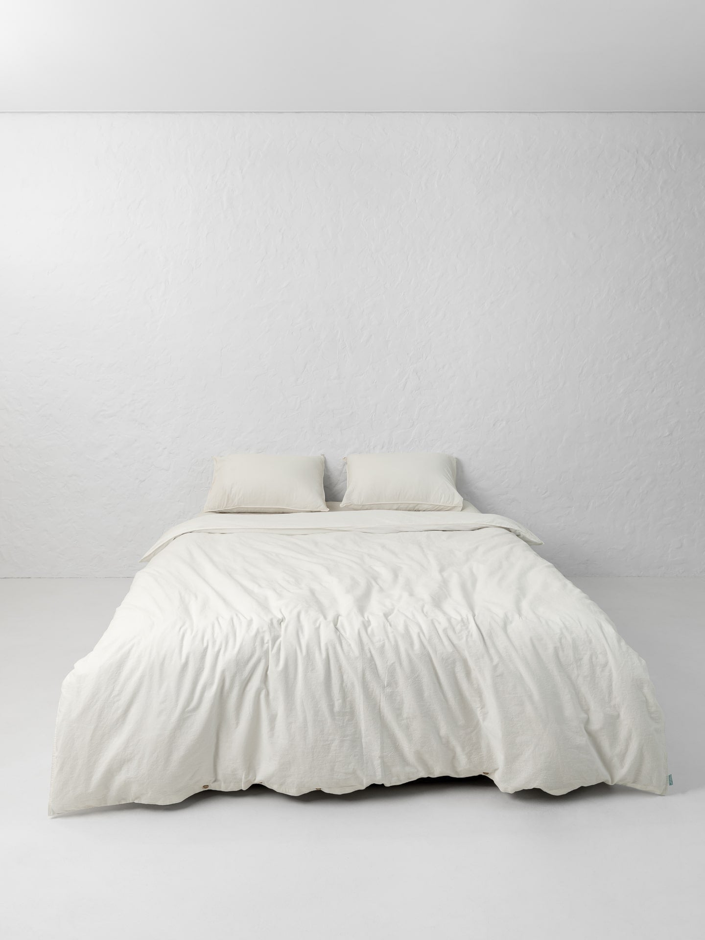 Juego de ropa de cama de algodón peinado Leglo Creme